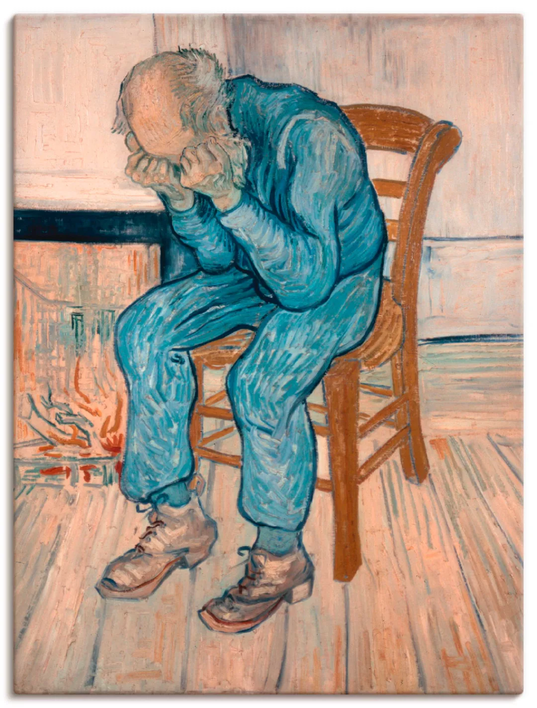 Artland Leinwandbild »Trauernder alter Mann. 1890«, Mann, (1 St.), auf Keil günstig online kaufen
