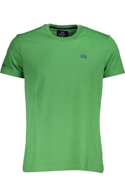 La Martina T-Shirt Herren T-Shirt Grün Kurzarm Regular Fit mit Logo günstig online kaufen