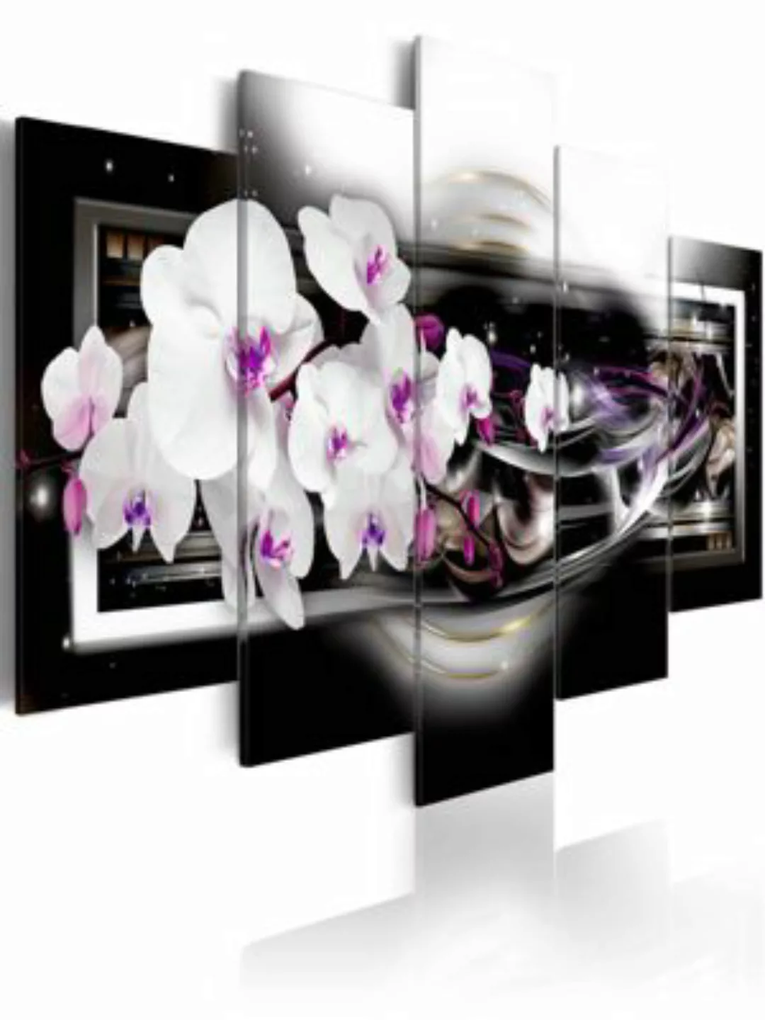 artgeist Wandbild Orchids on a black background mehrfarbig Gr. 200 x 100 günstig online kaufen