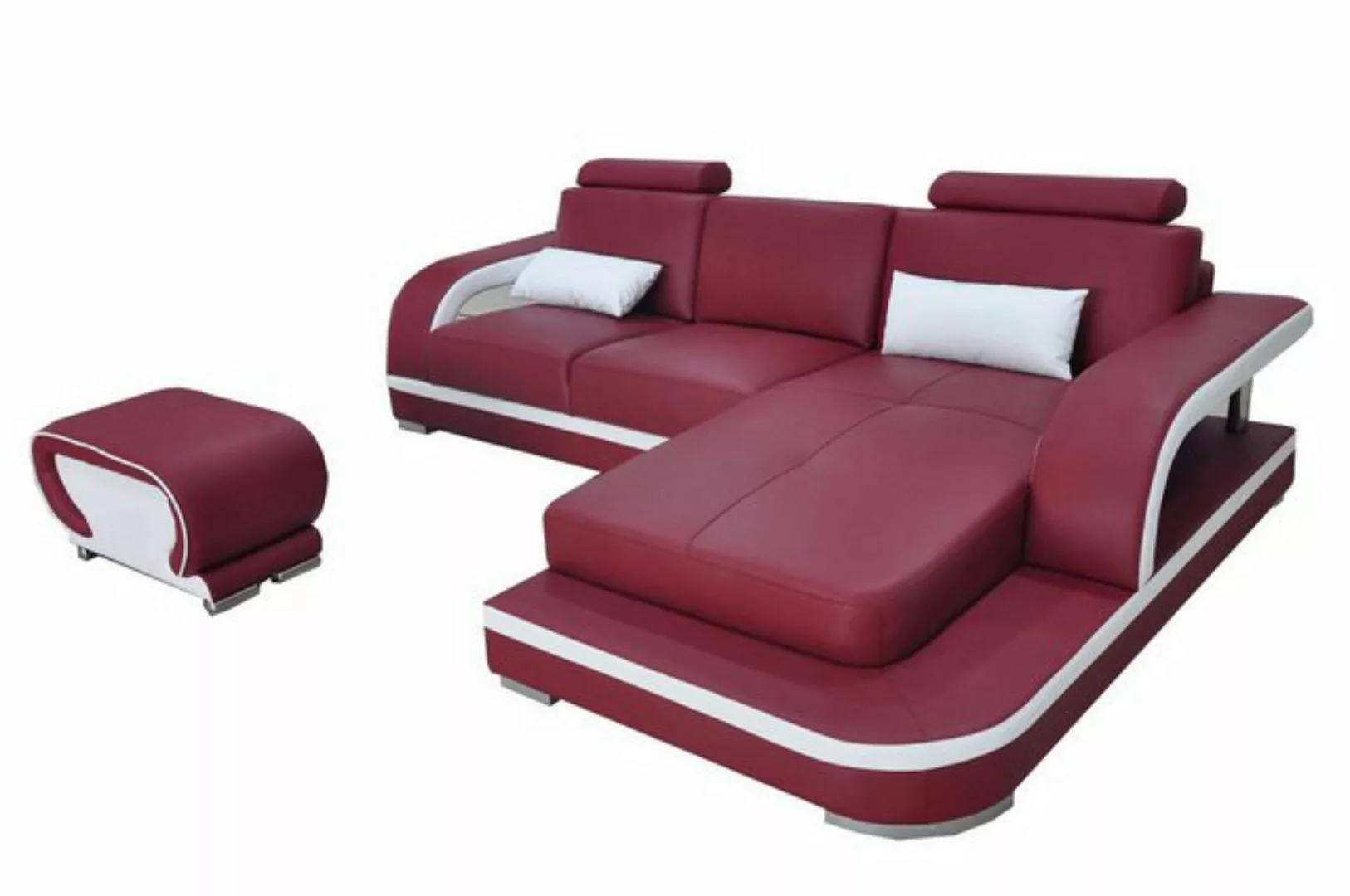 Xlmoebel Sofa Luxus Ecksofa aus Leder mit Polsterung für die Wohnlandschaft günstig online kaufen