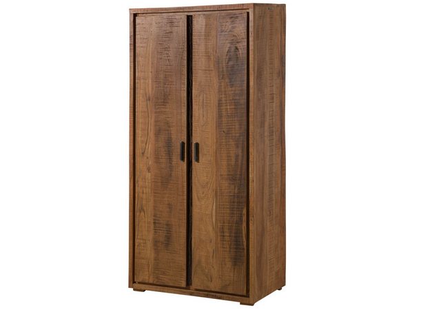 Massivmoebel24 Garderobenschrank (Akazie 88x45x180 natur lackiert BARK #118 günstig online kaufen