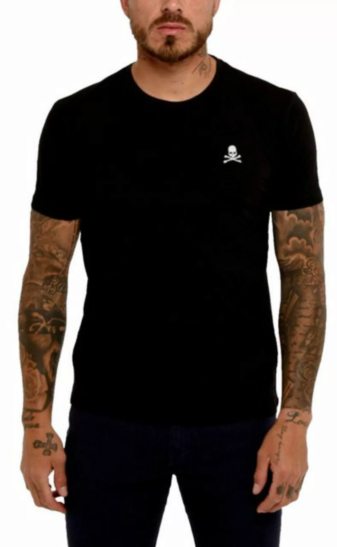 Philip Plein T-Shirt T-SHIRT STRETCH V-NECK SLIM FIT TOTENKOPF LOGO UNDERWE günstig online kaufen