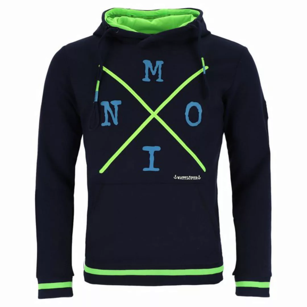 Wattlöper Kapuzenpullover Herren Sweathoody mit Schriftzug "Moin" - Hoodie- günstig online kaufen