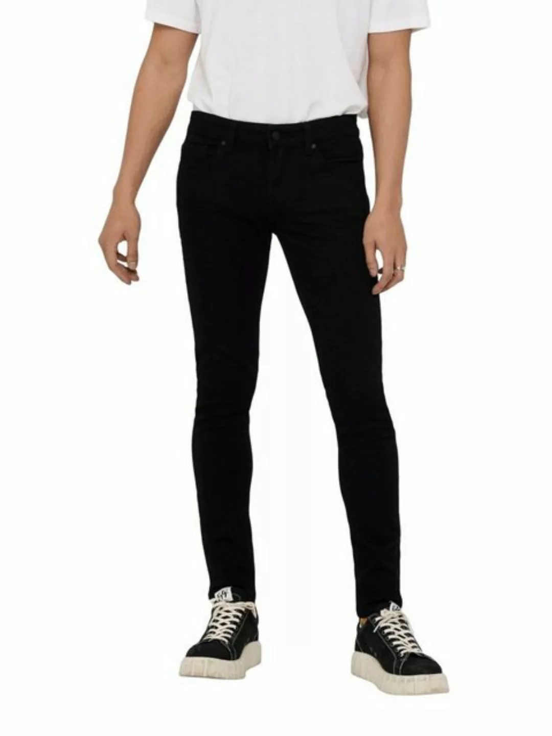 Only & Sons Warp Life Skinny Pk 9384 Jeans 34 Black Denim günstig online kaufen