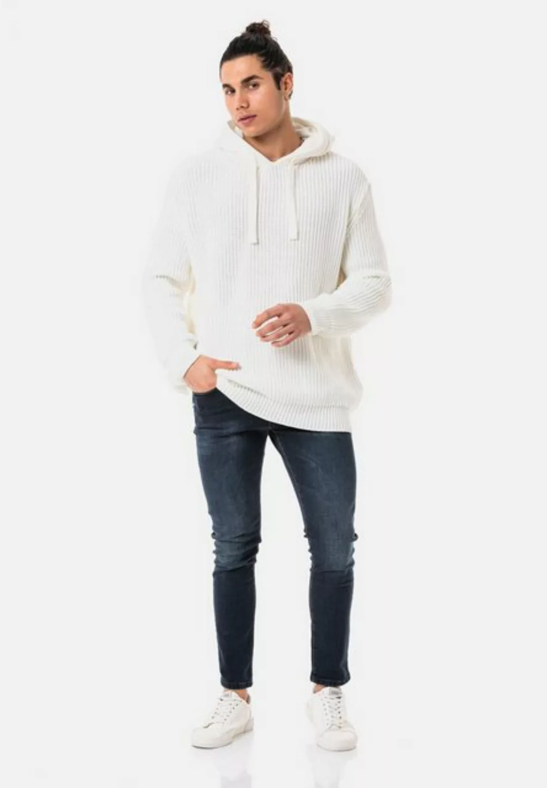 RedBridge Kapuzensweatshirt Long Beach locker geschnittener Strickpulli mit günstig online kaufen