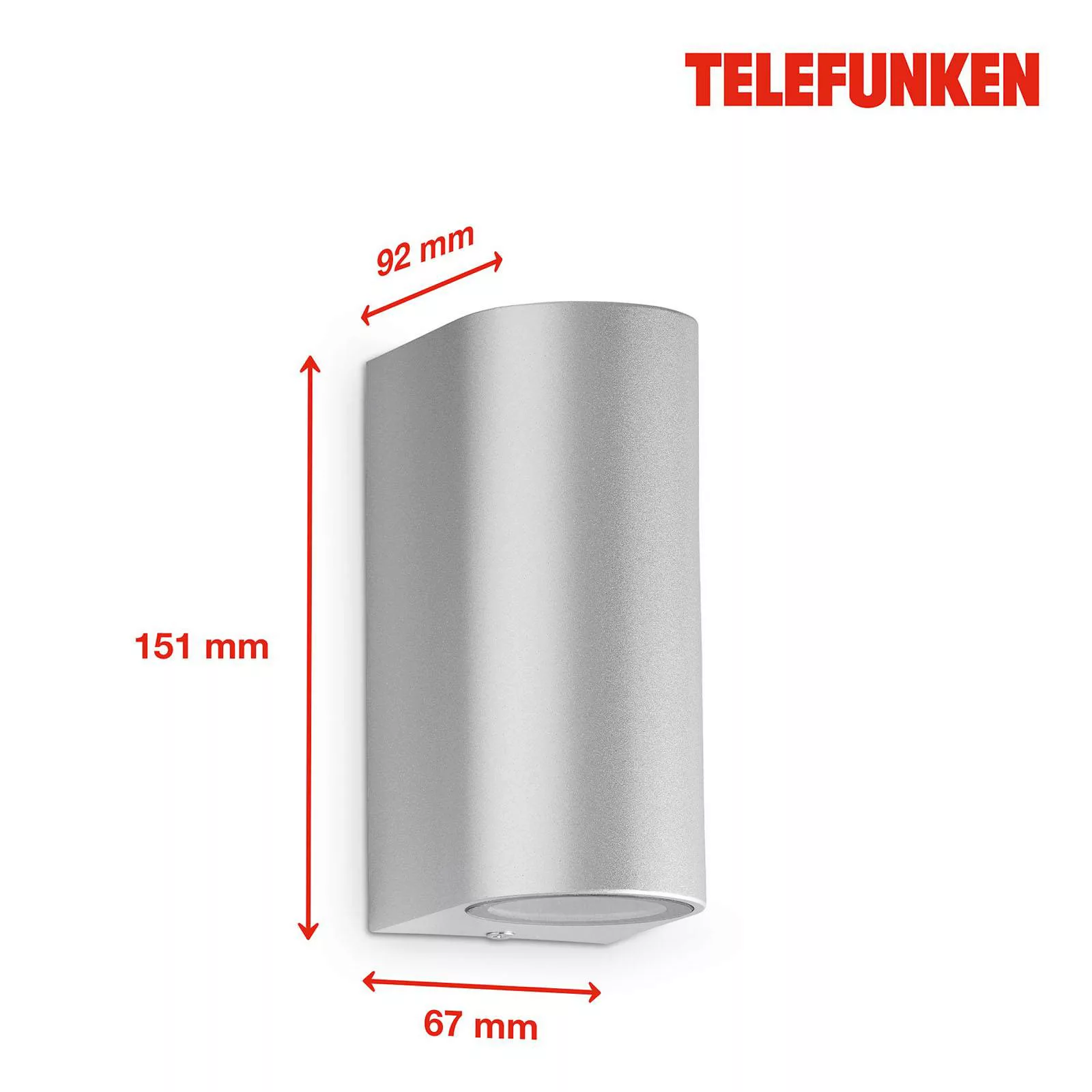 Telefunken Carpi LED-Außenwandleuchte, silber günstig online kaufen