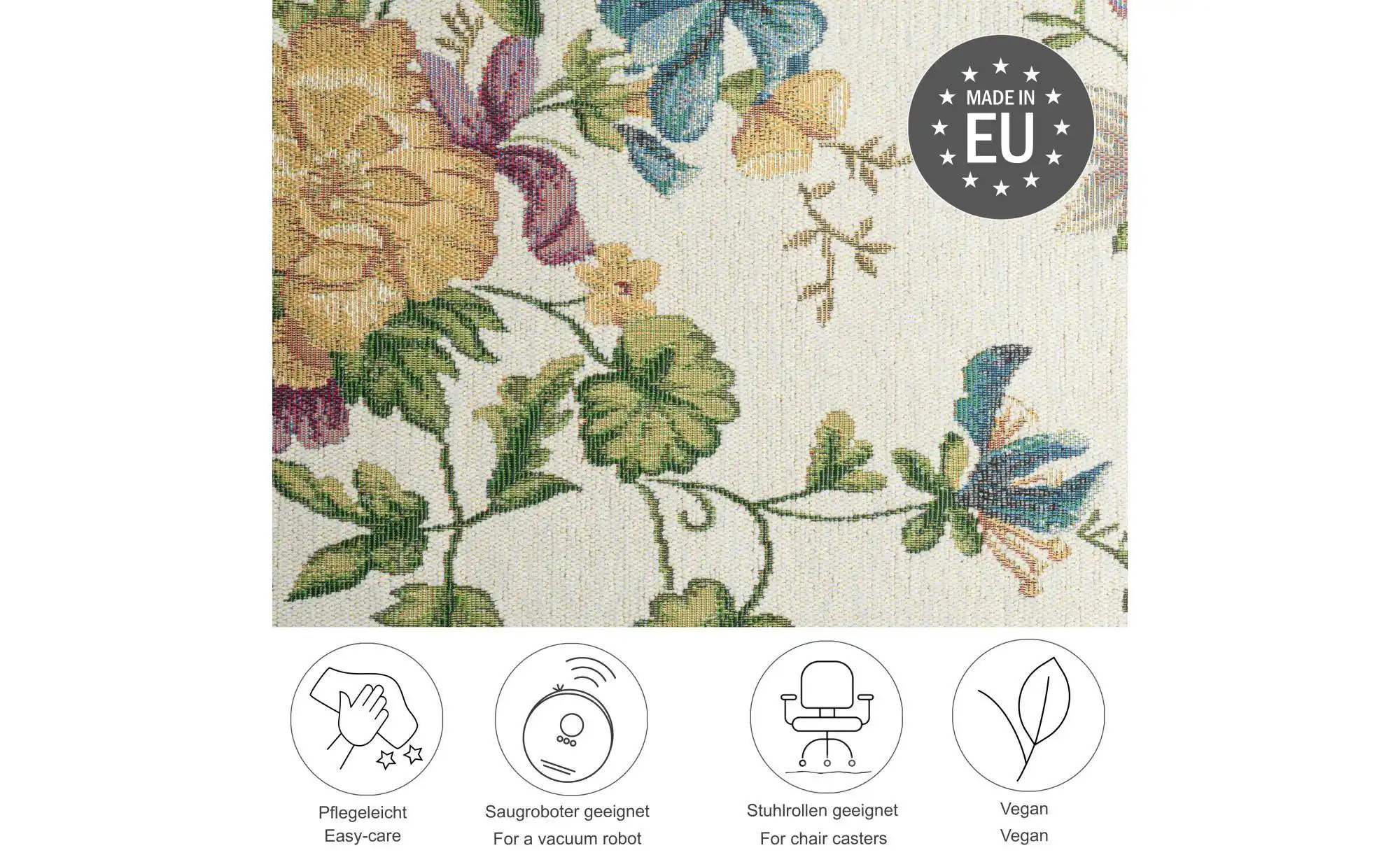 Kurzflorteppich - creme - Synthethische Fasern - 120 cm - Teppiche > Wohnte günstig online kaufen