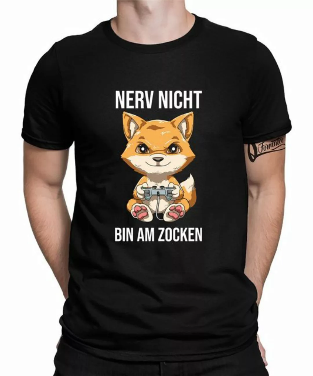 Quattro Formatee Kurzarmshirt Nerv nicht bin am Zocken - Gaming Gamer Zocke günstig online kaufen