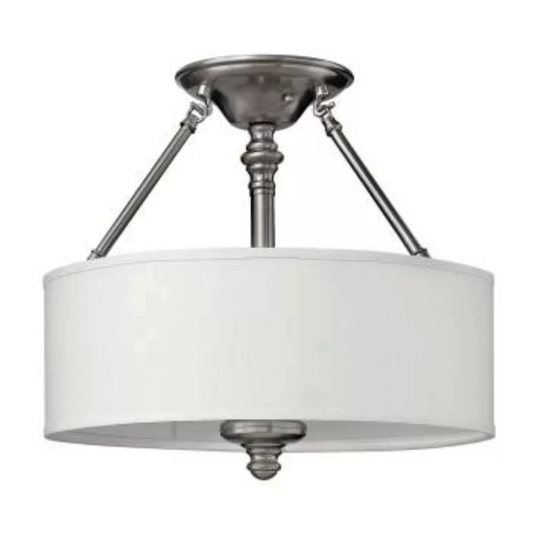 Deckenlampe LUANA in Nickel Ø:41cm Design Lampe günstig online kaufen