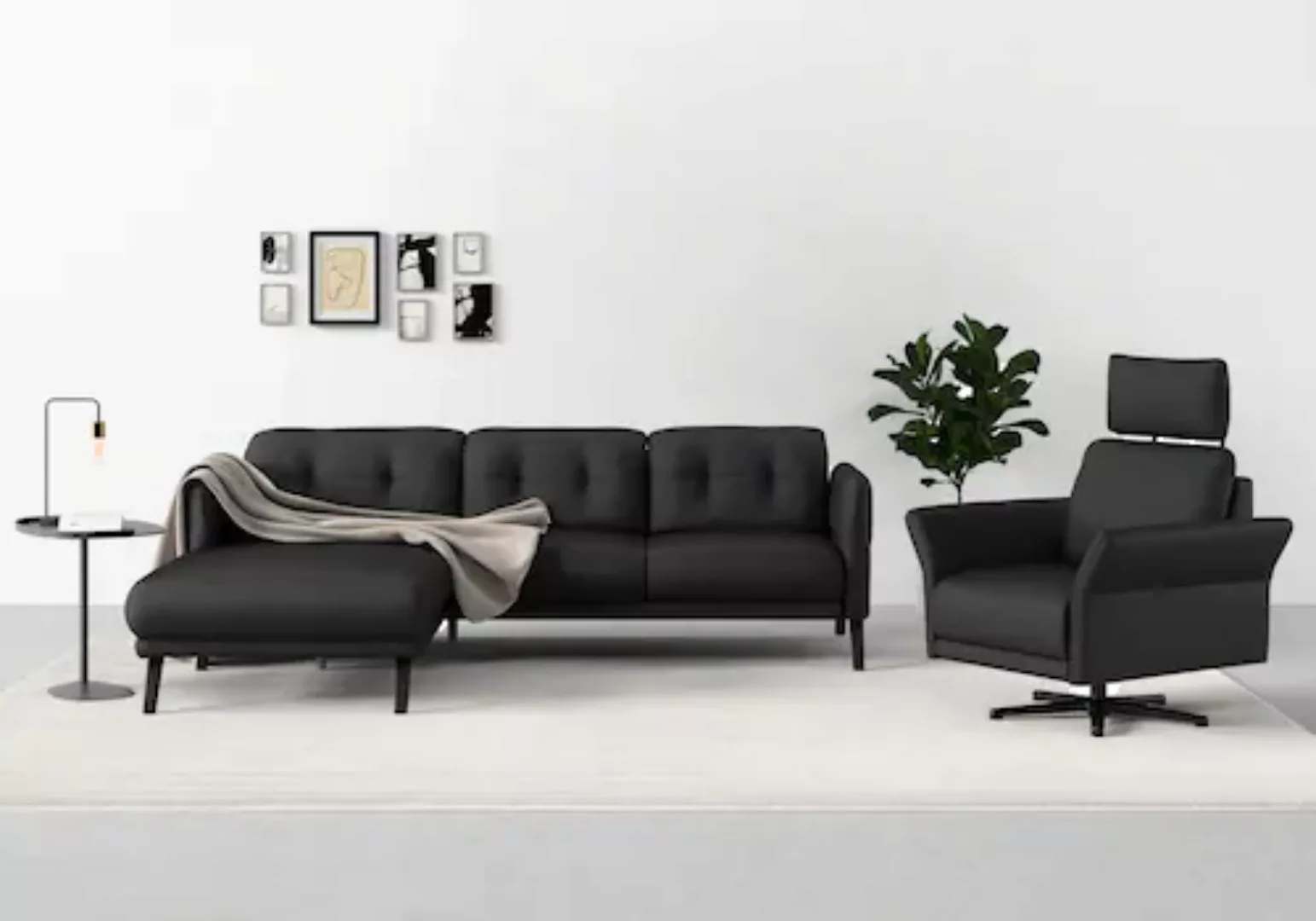 sit&more Ecksofa »Scandia L-Form«, Wahlweise mit Kopfteilverstellung und Ar günstig online kaufen