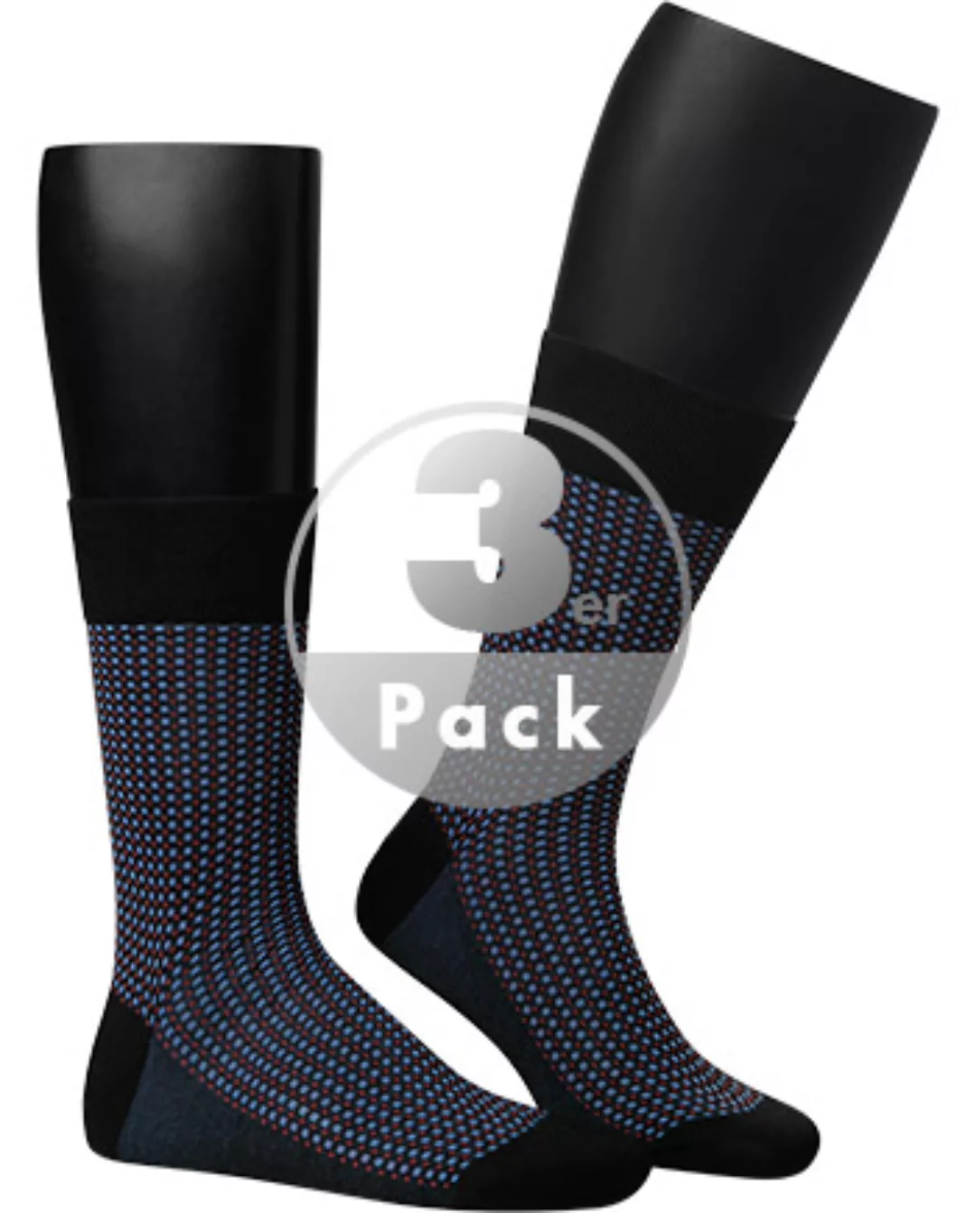 FALKE Uptown Tie Herren Socken, 45-46, Schwarz, Ajour, Baumwolle, 12437-300 günstig online kaufen