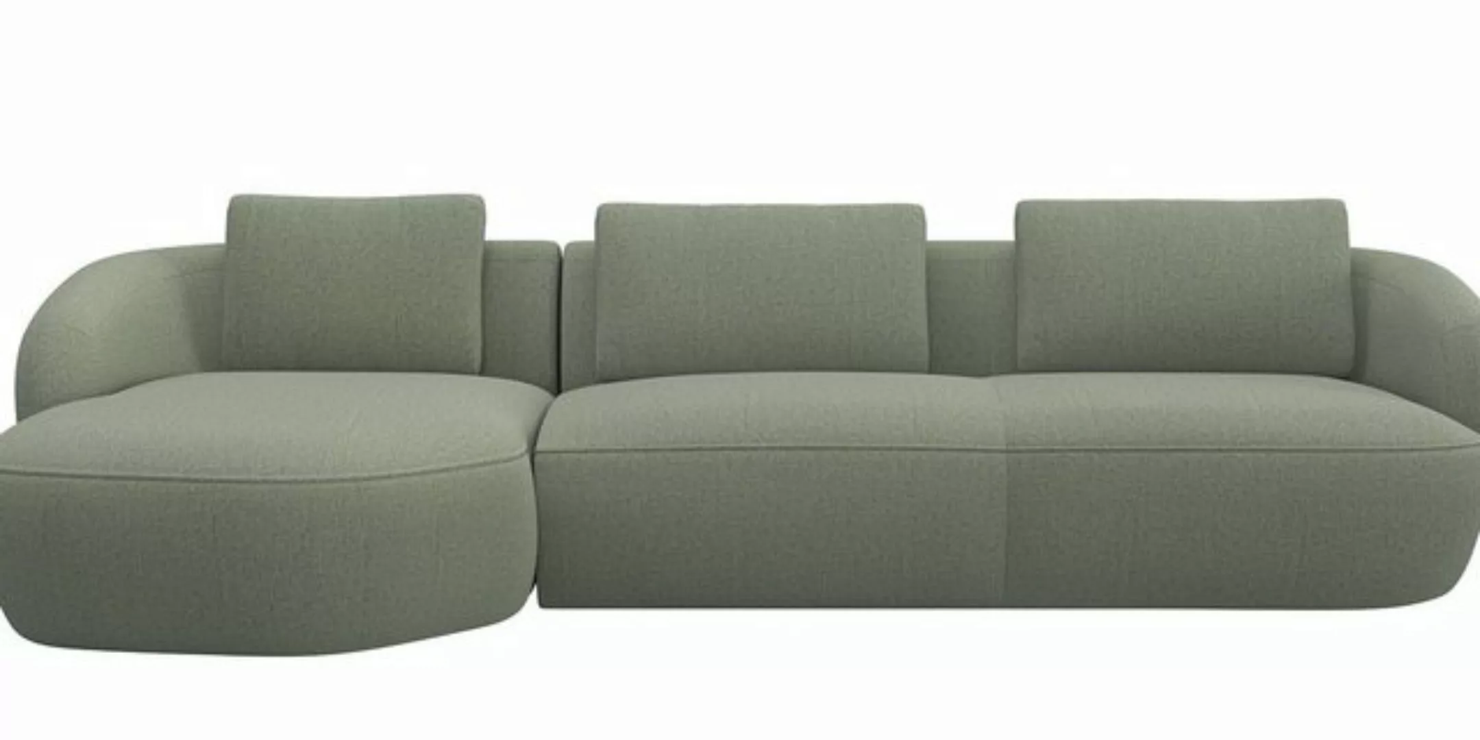 FLEXLUX Wohnlandschaft Torino, rund, L-Form, Sofa-Ecke mit Recamiere, Longc günstig online kaufen