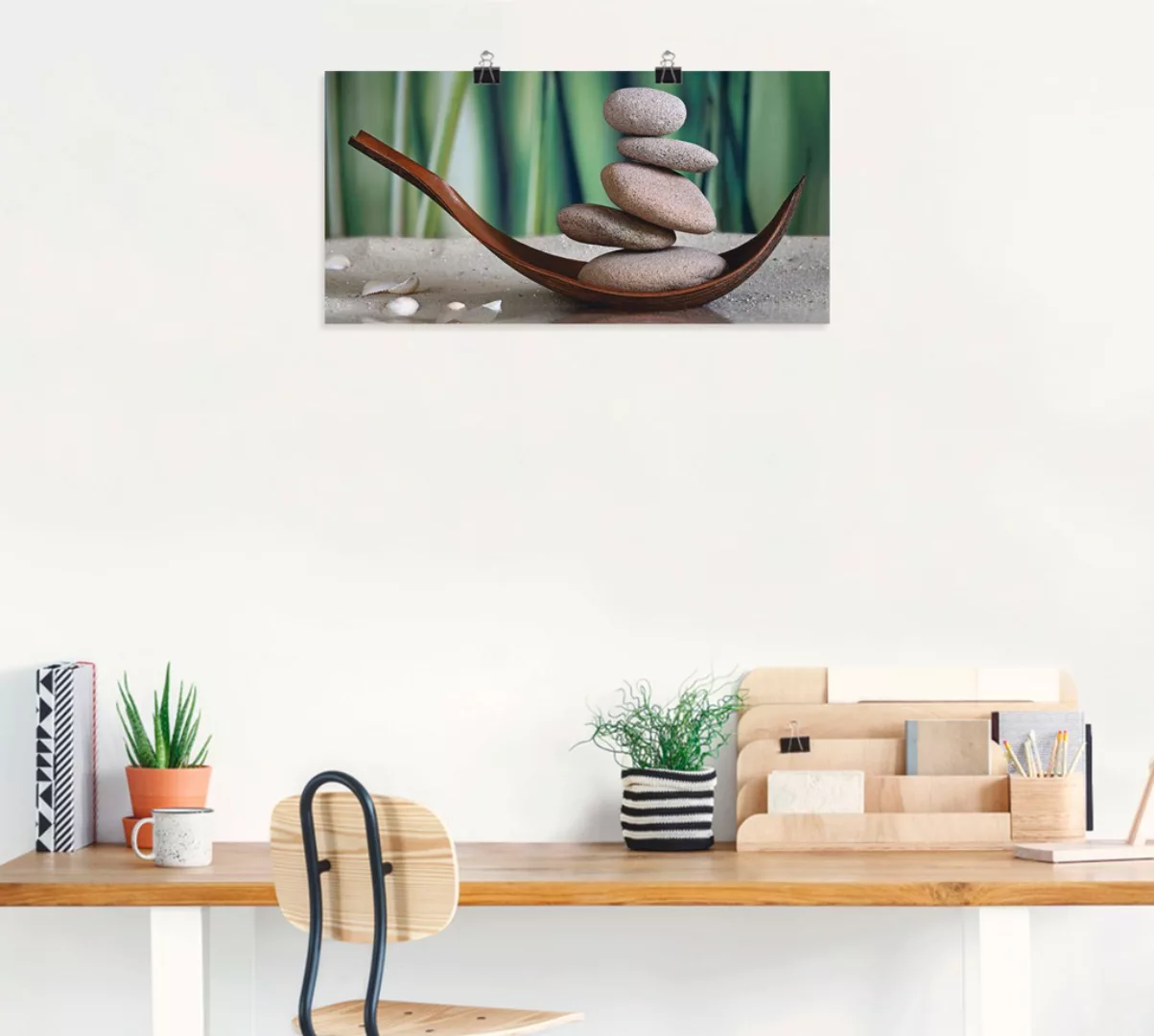 Artland Wandbild "Gleichgewicht", Zen, (1 St.), als Leinwandbild, Poster, W günstig online kaufen
