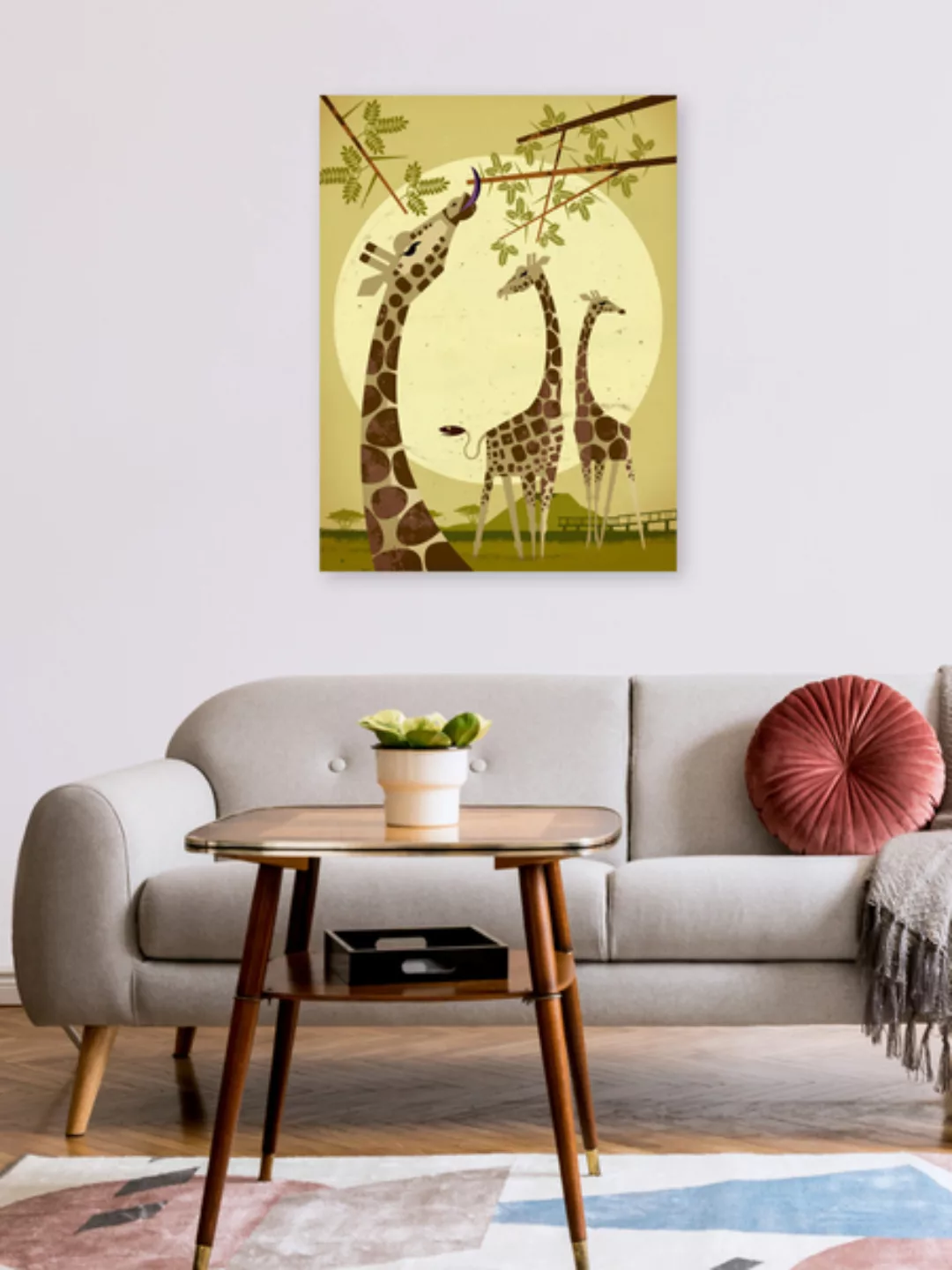 Poster / Leinwandbild - Giraffen günstig online kaufen