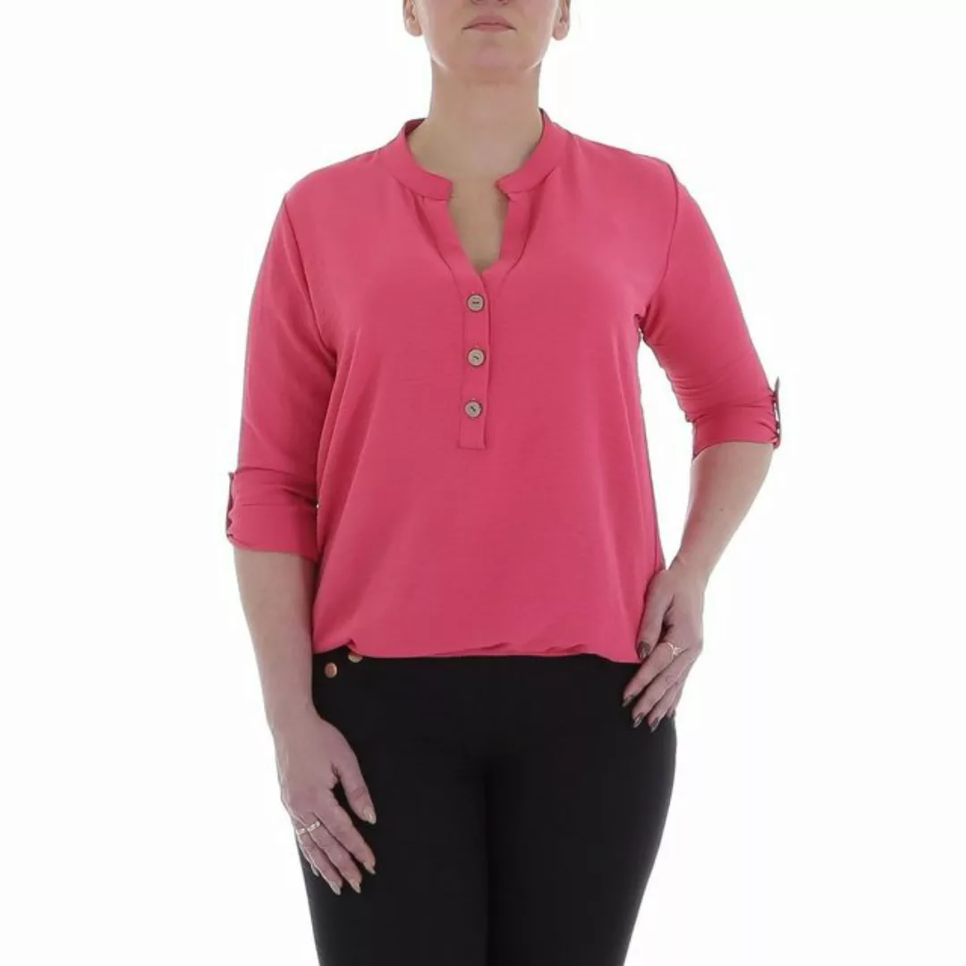 Ital-Design Crinklebluse Damen Elegant Bluse in Pink günstig online kaufen