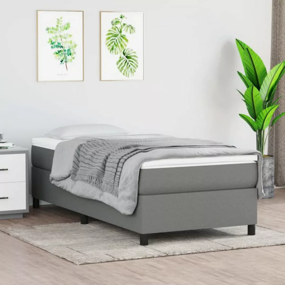 Vidaxl Boxspringbett Dunkelgrau 90x190 Cm Stoff günstig online kaufen