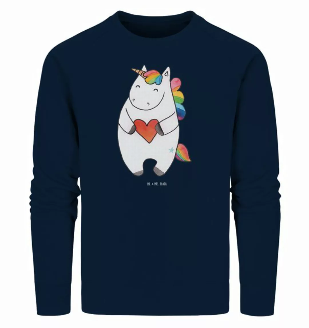 Mr. & Mrs. Panda Longpullover Größe L Einhorn Herz - French Navy - Geschenk günstig online kaufen