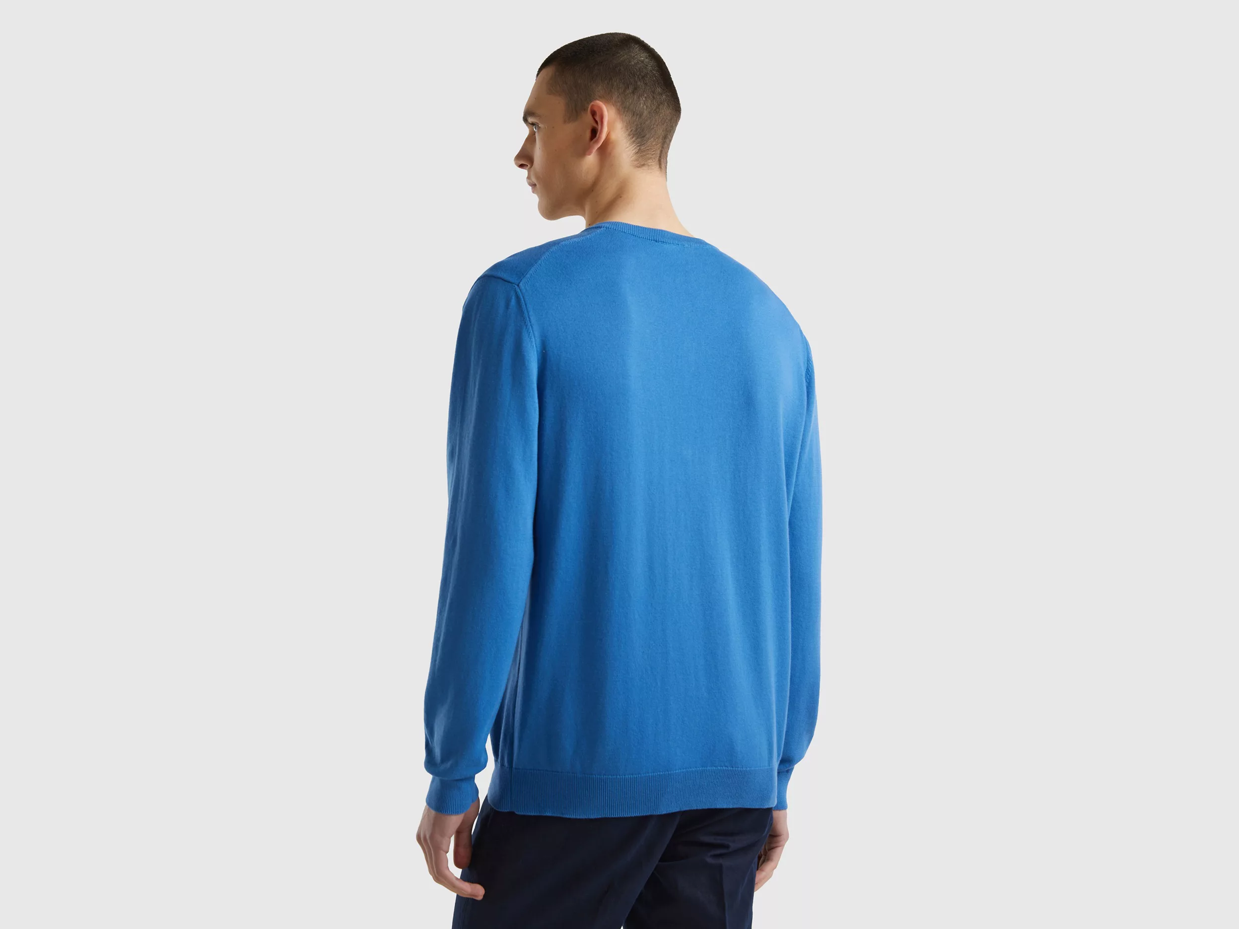 United Colors of Benetton V-Ausschnitt-Pullover, mit Markenlabel günstig online kaufen