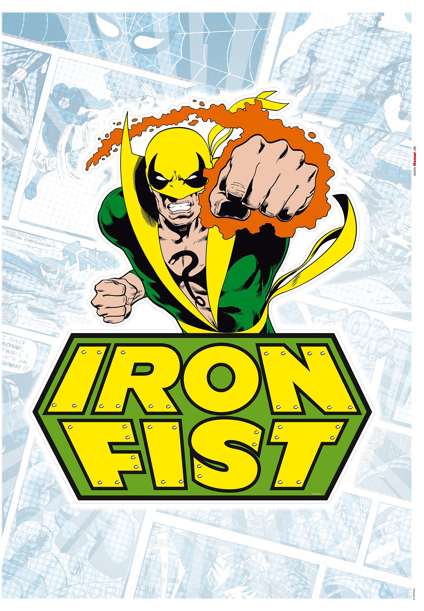 Komar Wandtattoo Iron Fist Comic  Iron Fist Comic B/L: ca. 50x70 cm günstig online kaufen