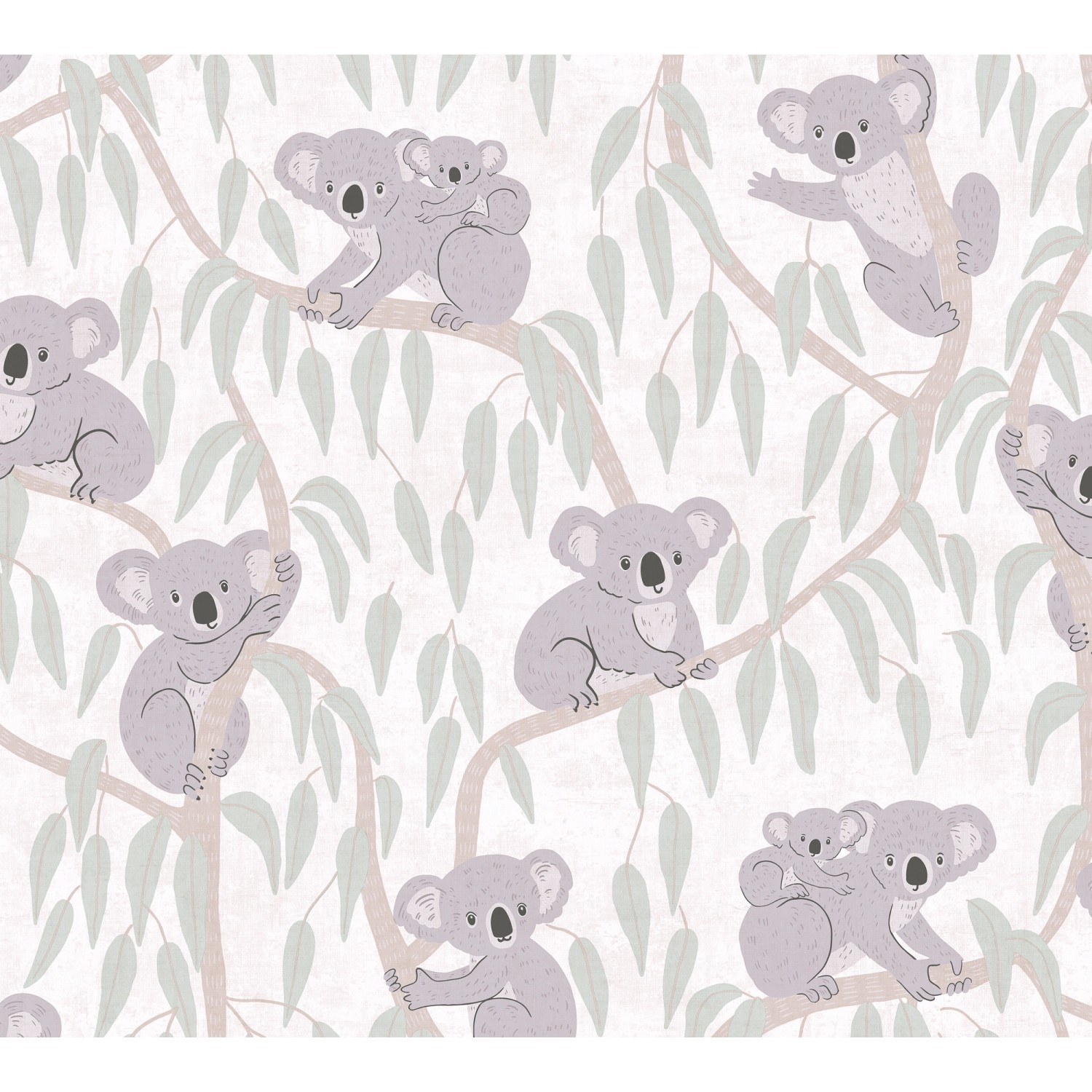 A.S. Creation Vliestapete Koalabär 10,05 m x 0,53 m Beige-Grau-Grün FSC® günstig online kaufen