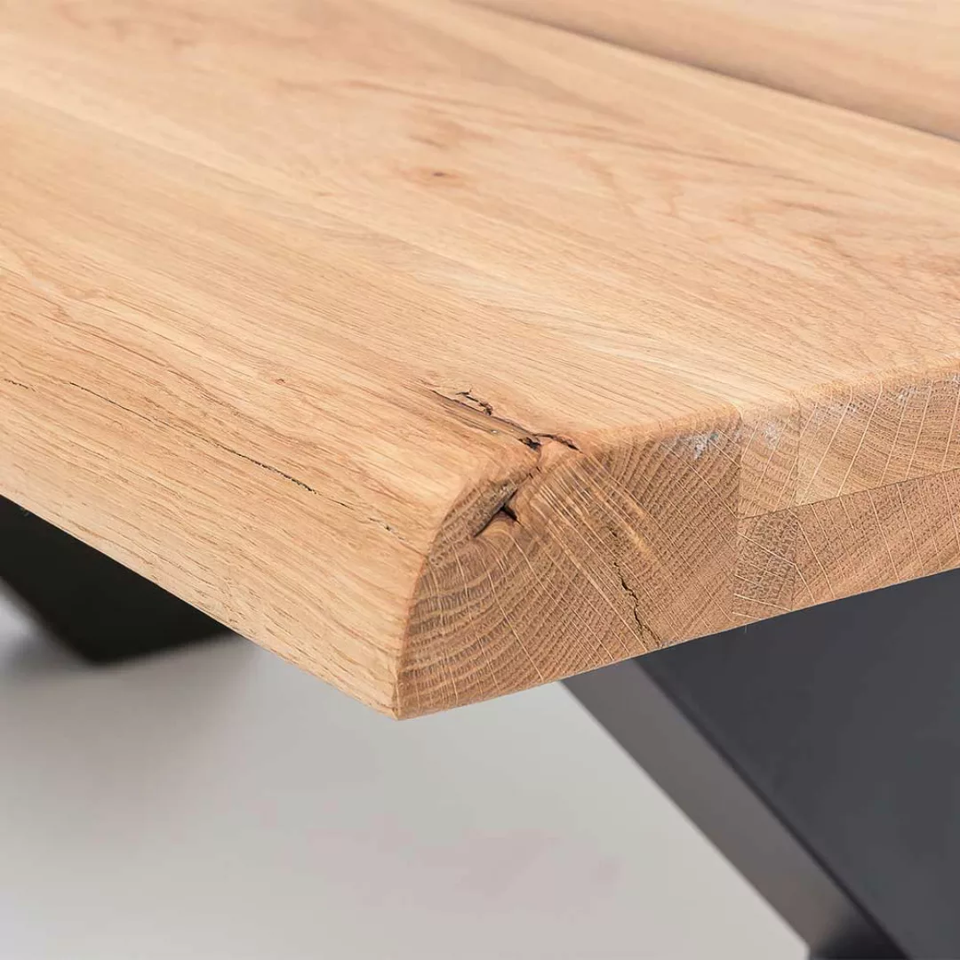 Couchtisch Massivholz im Industry und Loft Stil 45 cm hoch günstig online kaufen