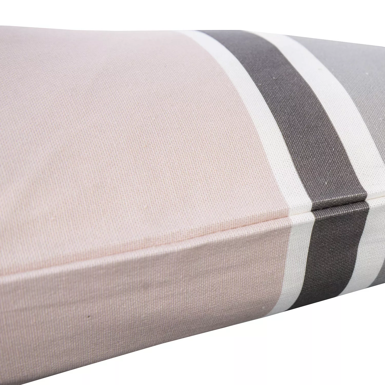 home24 Tom Tailor Kissenbezug Stripes Pastel Altrosa/Grau 40x40 cm (BxH) Ge günstig online kaufen