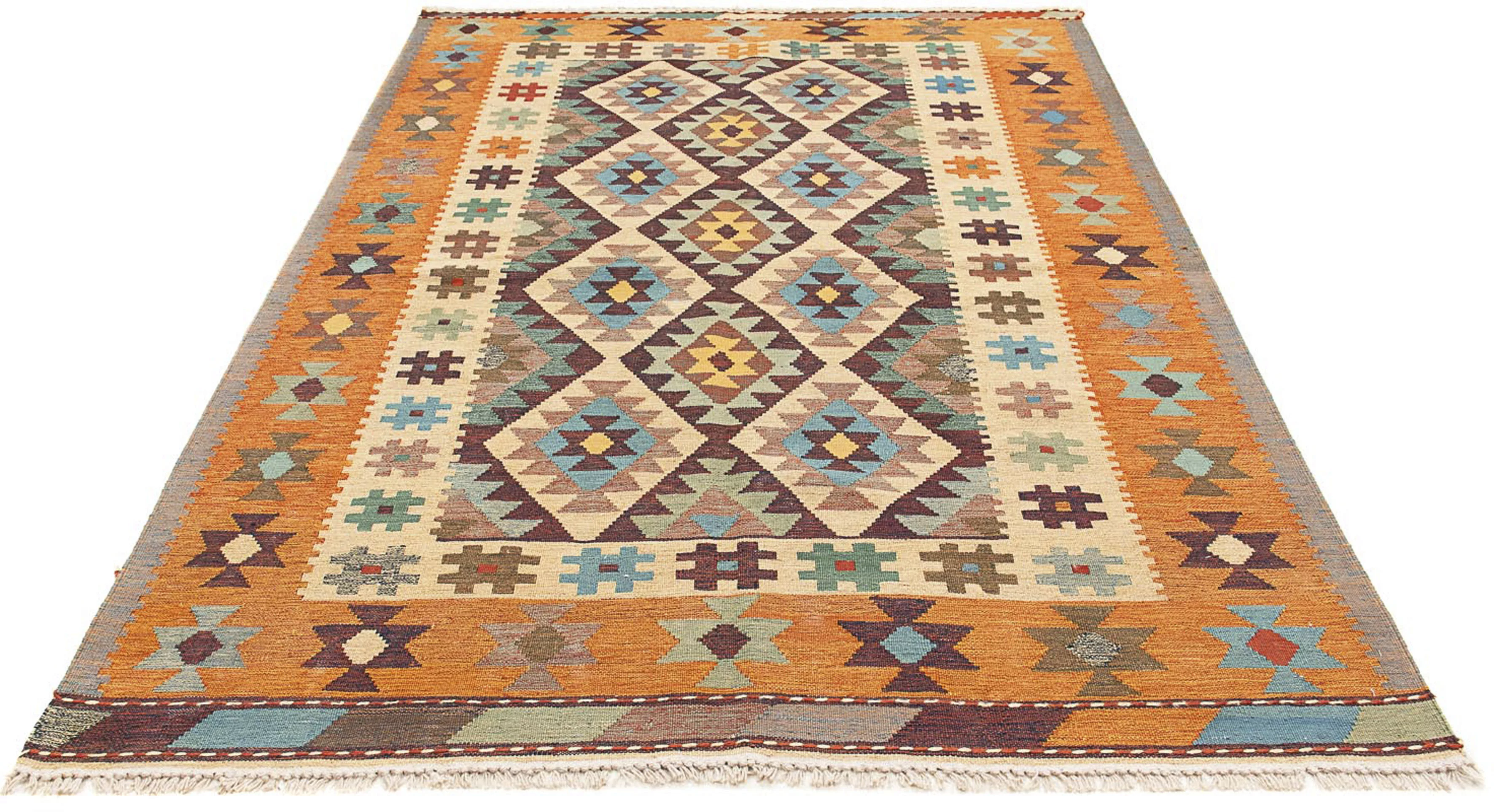 morgenland Wollteppich »Kelim - Oriental - 210 x 149 cm - mehrfarbig«, rech günstig online kaufen