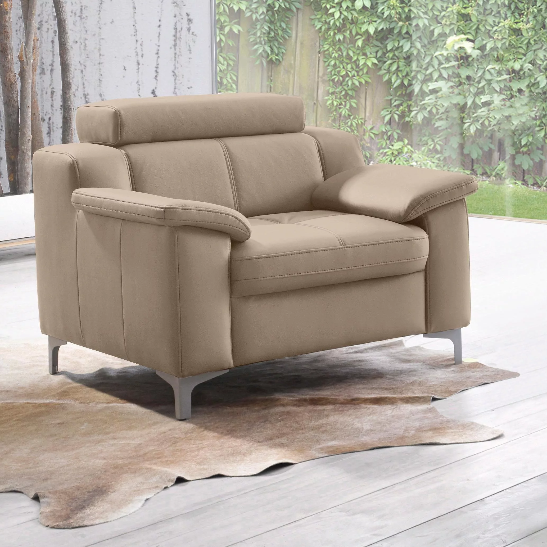 exxpo - sofa fashion Sessel "Elio, Loungesessel, aufwendige Detailverarbeit günstig online kaufen