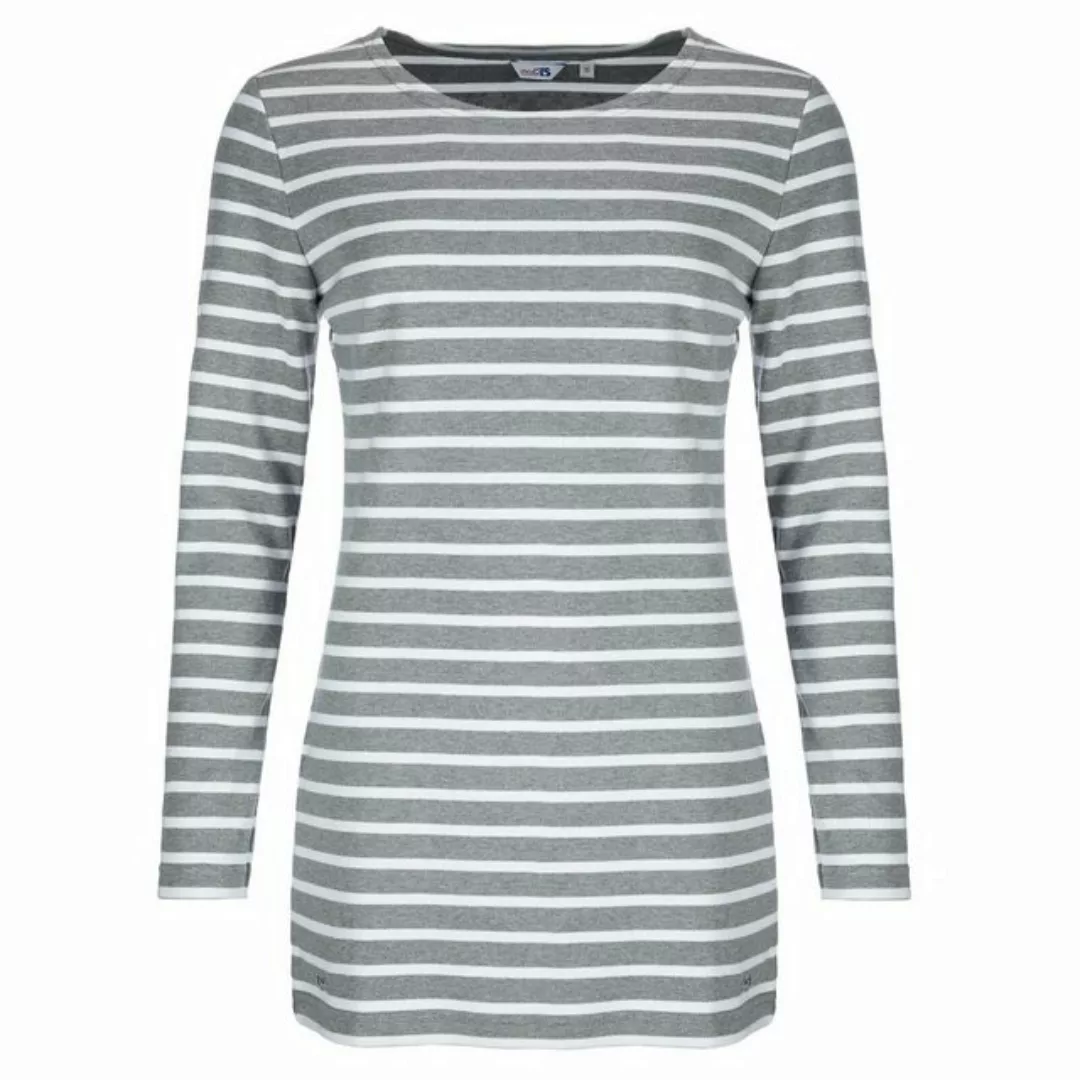 modAS Langarmshirt Damen Long-Shirt Streifen Maritim - Gestreiftes Langshir günstig online kaufen