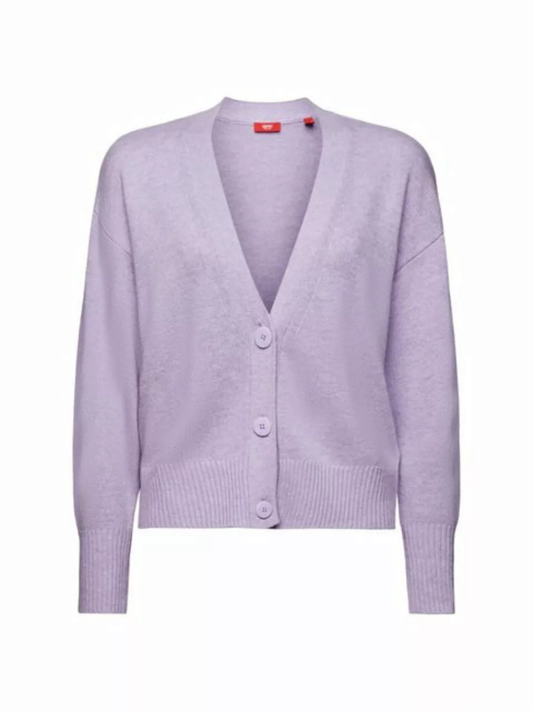 Esprit Collection Strickjacke Wollcardigan mit V-Ausschnitt (1-tlg) günstig online kaufen