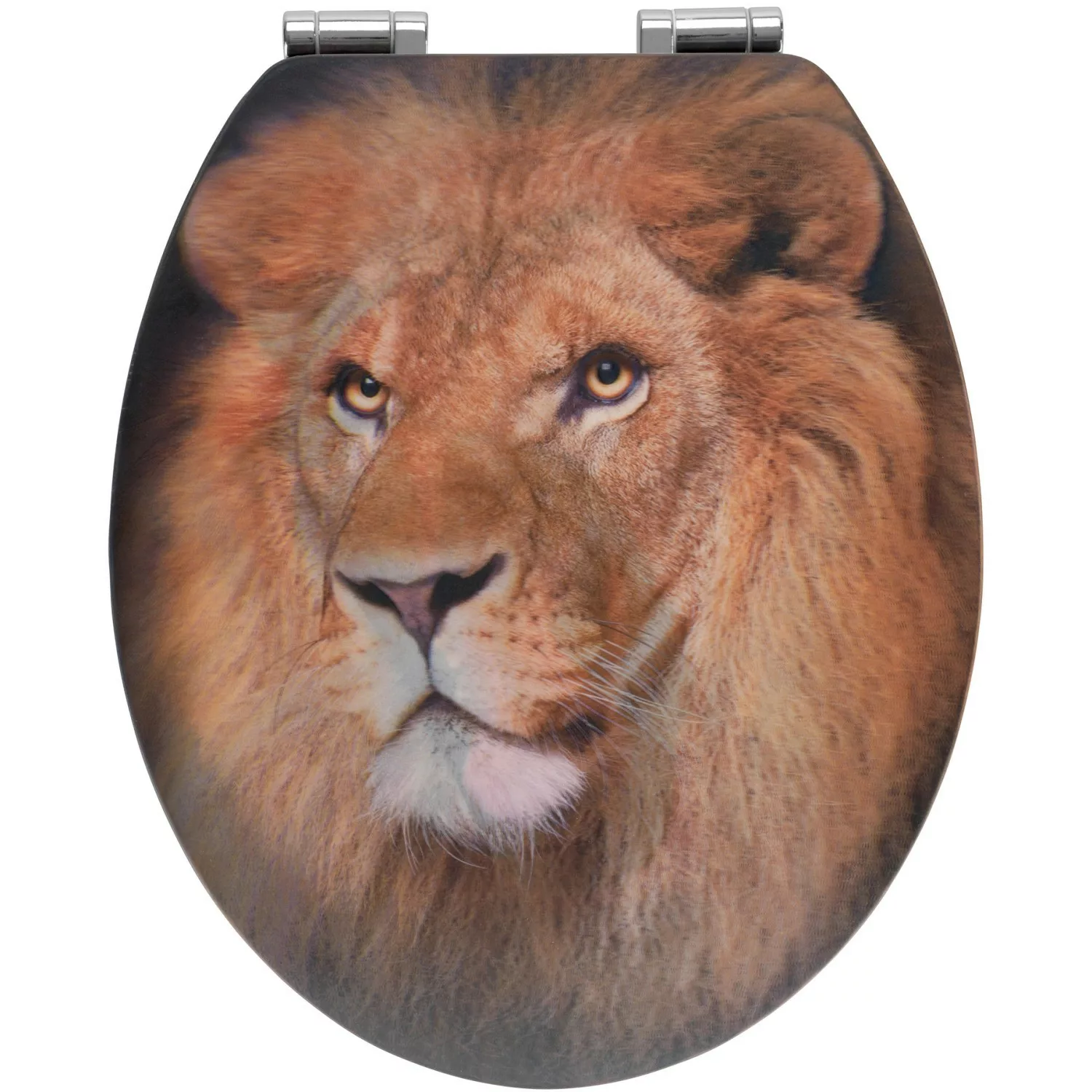 WENKO WC-Sitz Lion mit 3D-Effekt, MDF, mit Absenkautomatik mehrfarbig günstig online kaufen