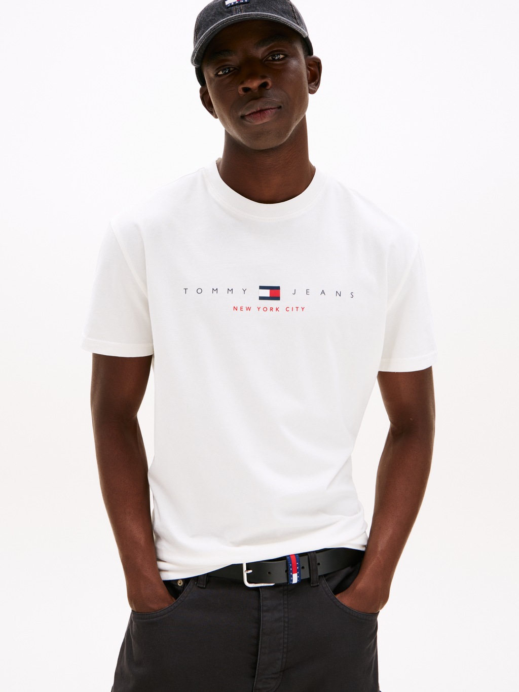 Tommy Jeans T-Shirt "TJM REG FLAG LINEAR SS TEE EXT", Mit Rundhalsausschnit günstig online kaufen
