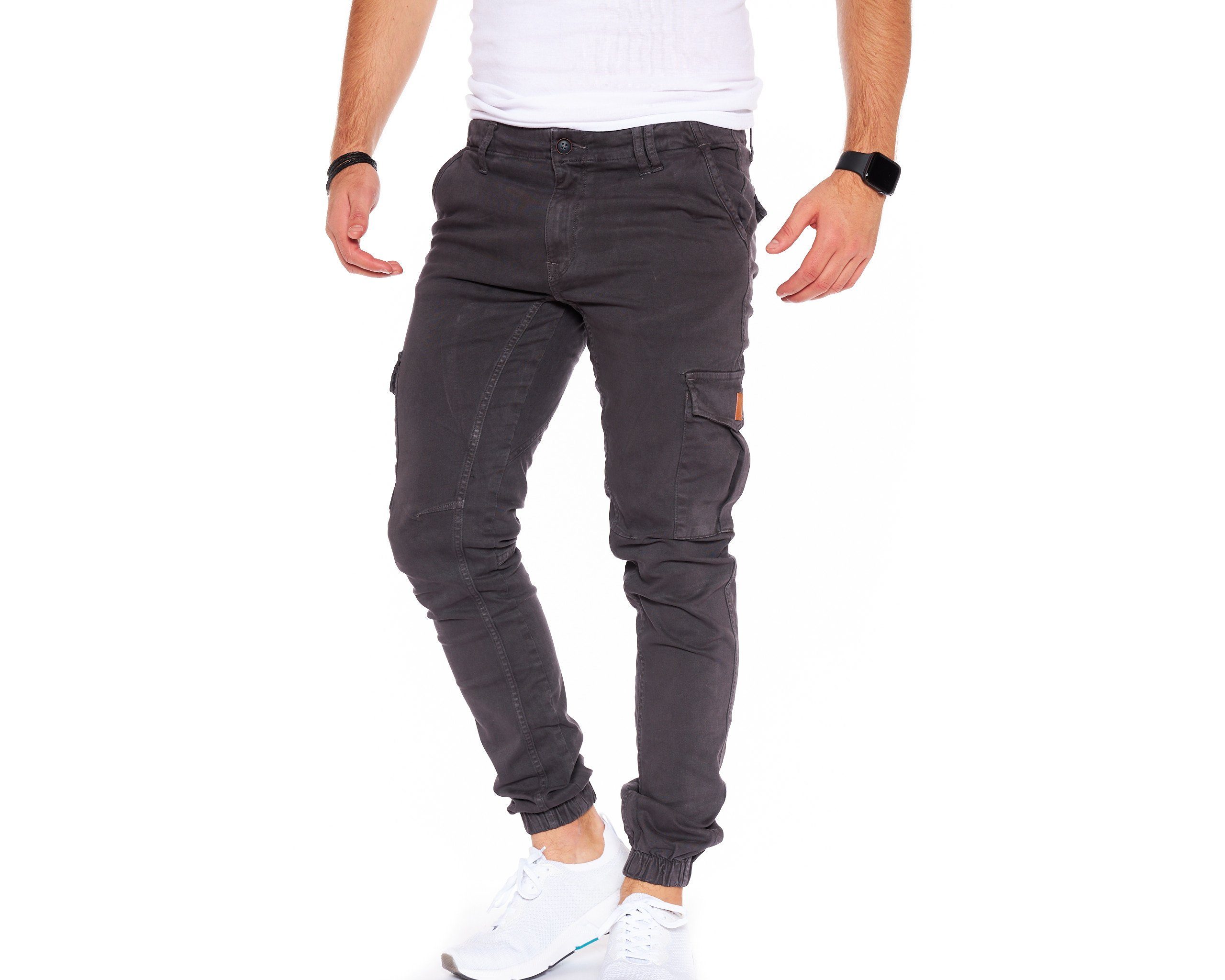 Styleko Chinohose Slim fit Cargohose Herren günstig online kaufen