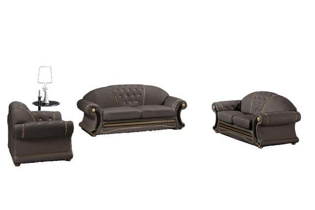 JVmoebel Sofa Klassische Designer 3 Sitzer Chesterfield Couch Polster Sitz günstig online kaufen