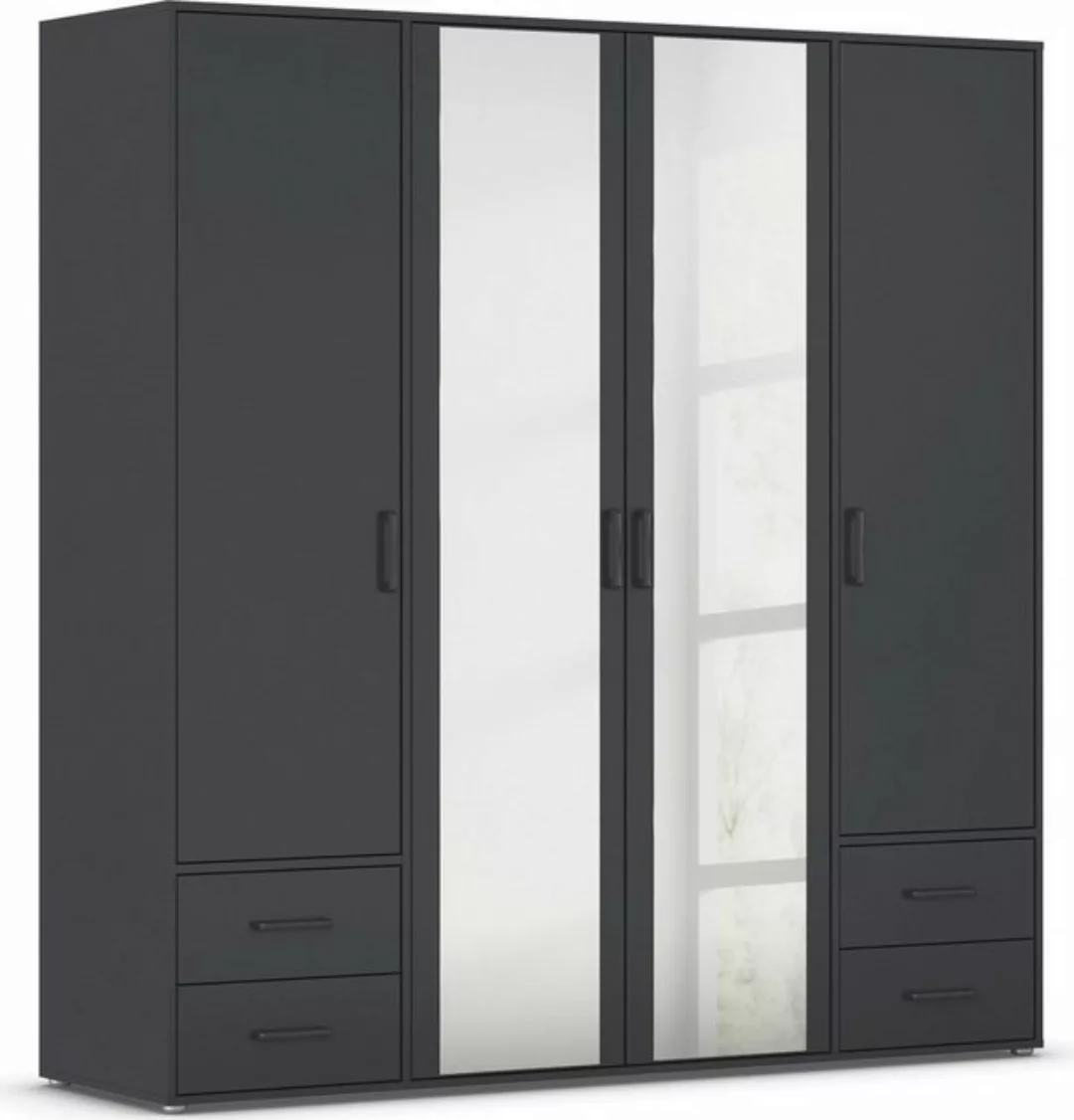 rauch Drehtürenschrank Voyager mit modernen Griffen in Graumetallic, inkl. günstig online kaufen