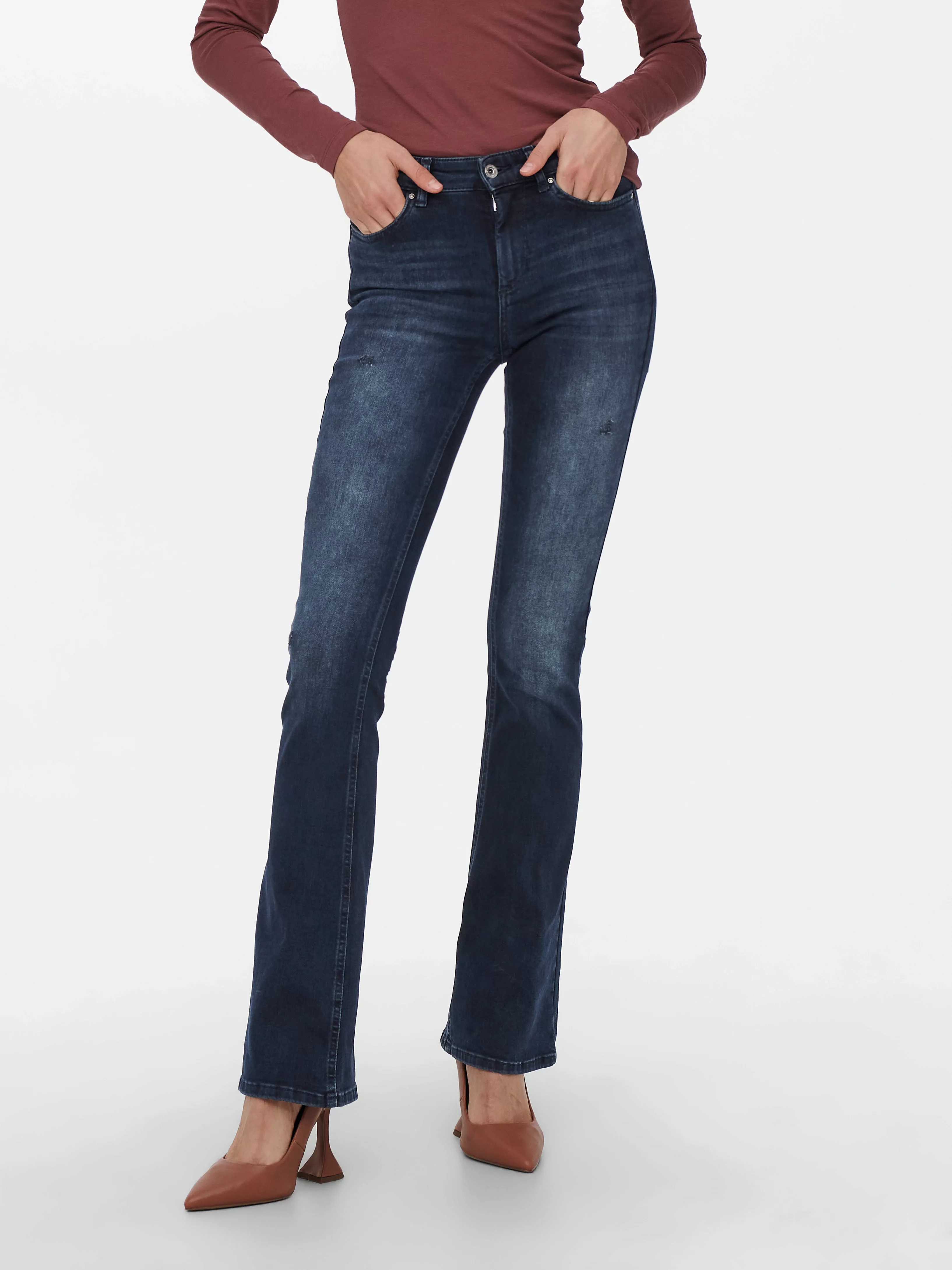 ONLY Bootcut-Jeans "ONLBLUSH MID FLARED DNM REA409 NOOS" günstig online kaufen