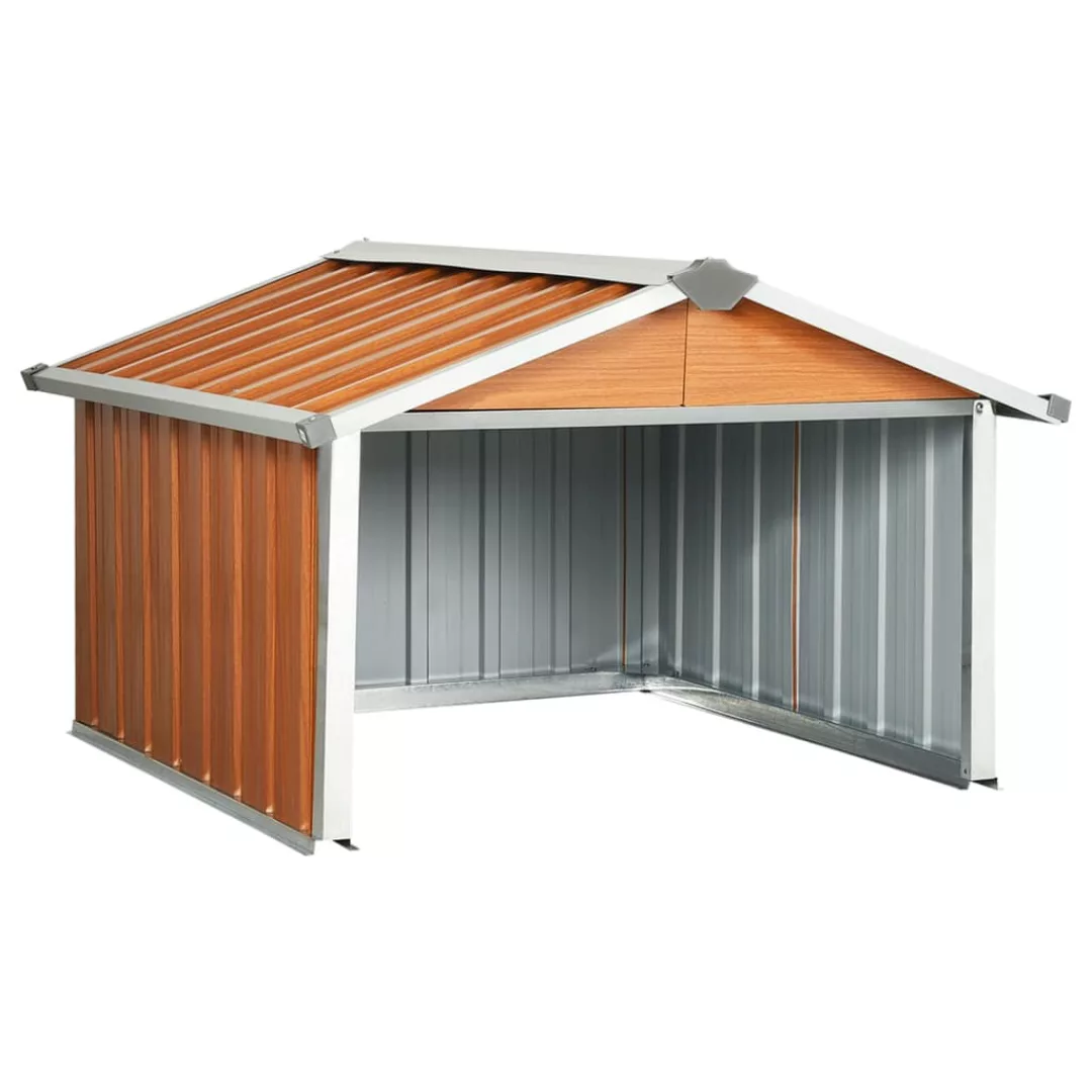 Rasenmeher Garage 92x97x63 Cm Verzinkter Stahl Braun günstig online kaufen