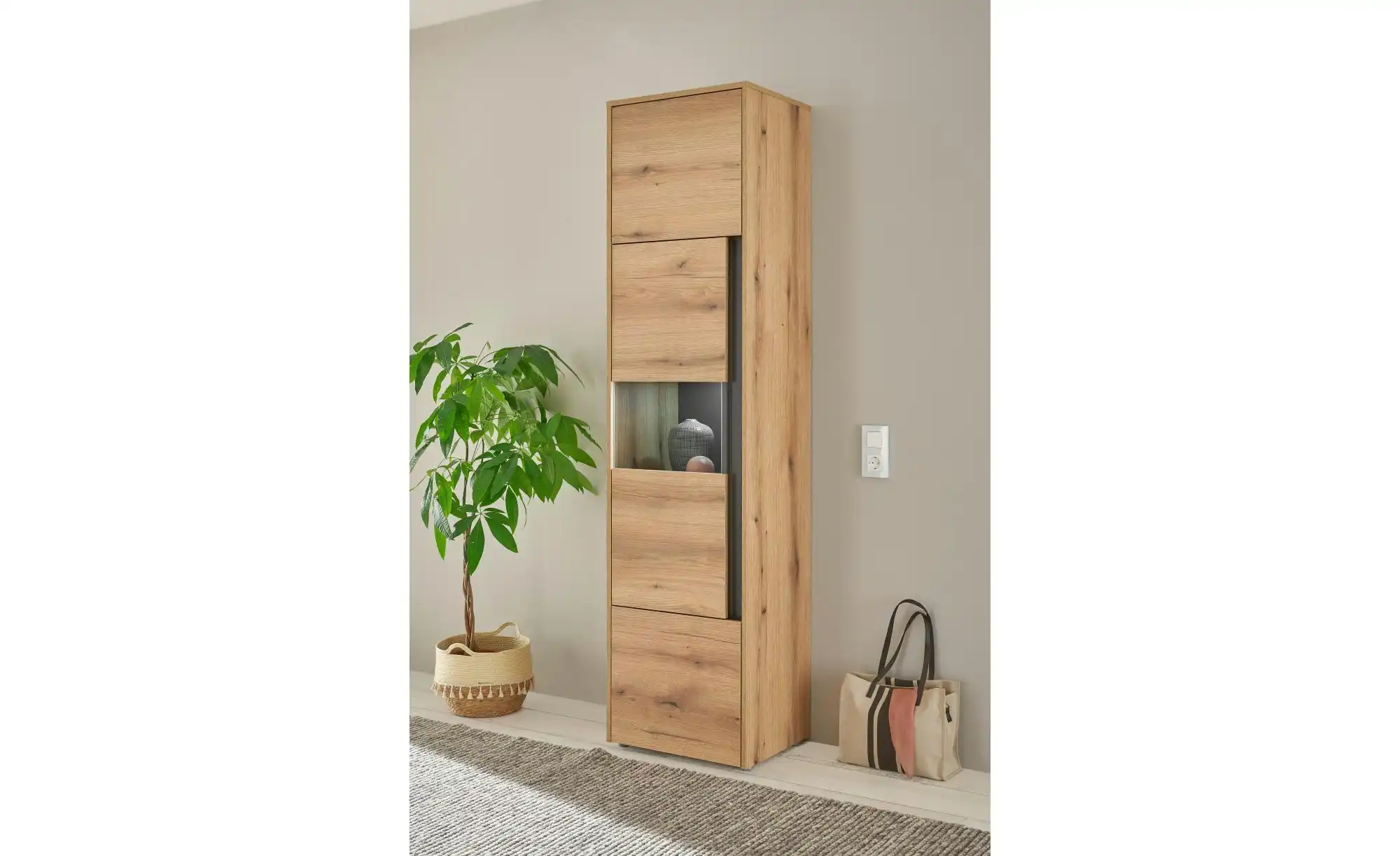 Vitrine ¦ holzfarben ¦ Maße (cm): B: 50 H: 200 Kommoden & Sideboards > Vitr günstig online kaufen