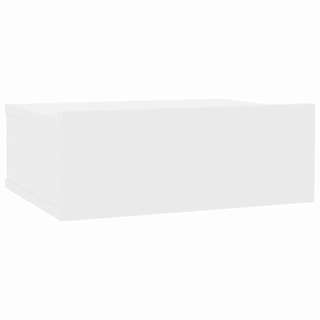 Hängender Nachttisch Hochglanz-weiß 40 X 30 X 15 Cm Spanplatte günstig online kaufen