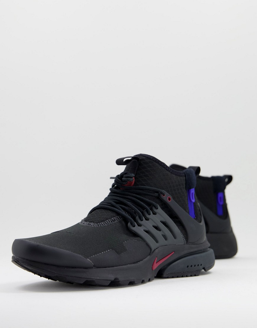 Nike – Air Presto – Mittelhohe Utility-Sneaker in Schwarz günstig online kaufen