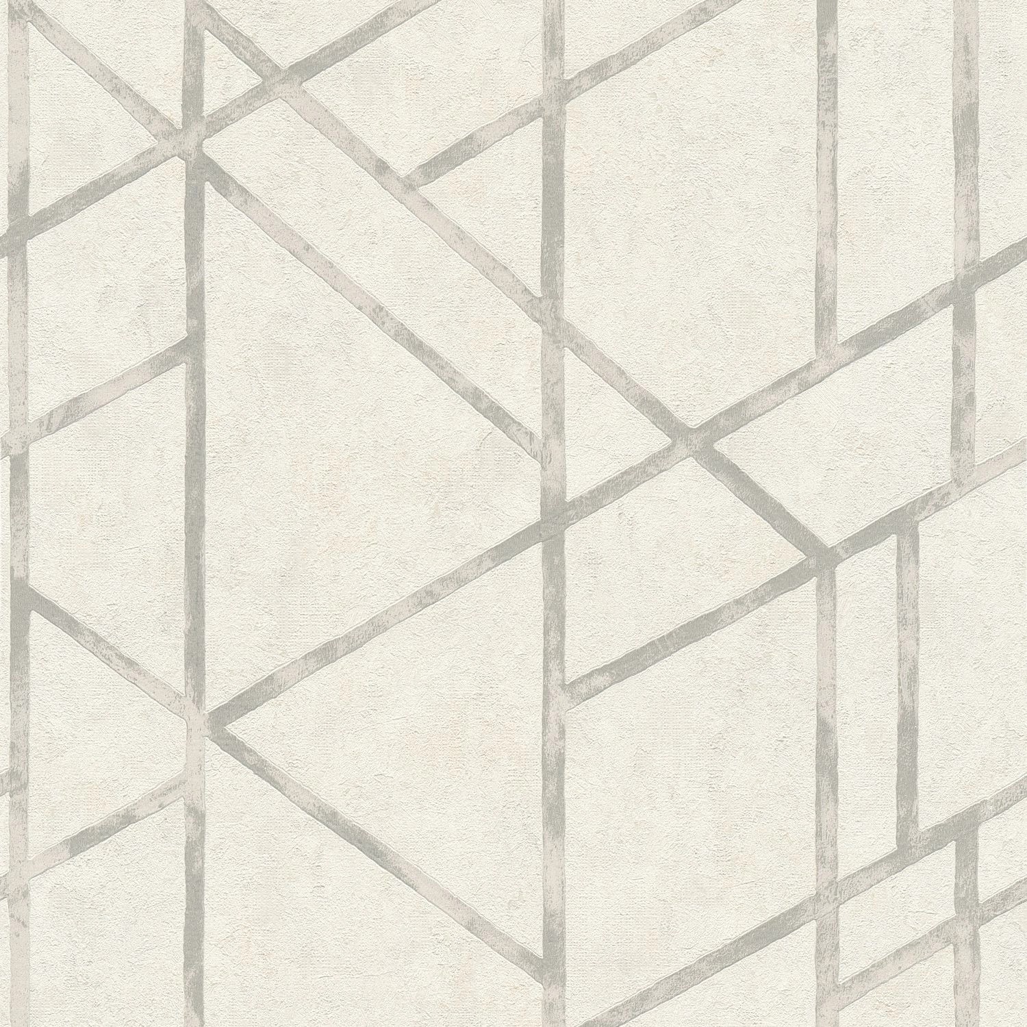 PROFHOME 369285-GU Grafik Tapete Geometrisch Schimmernd Silber Weiß 0,53 m günstig online kaufen