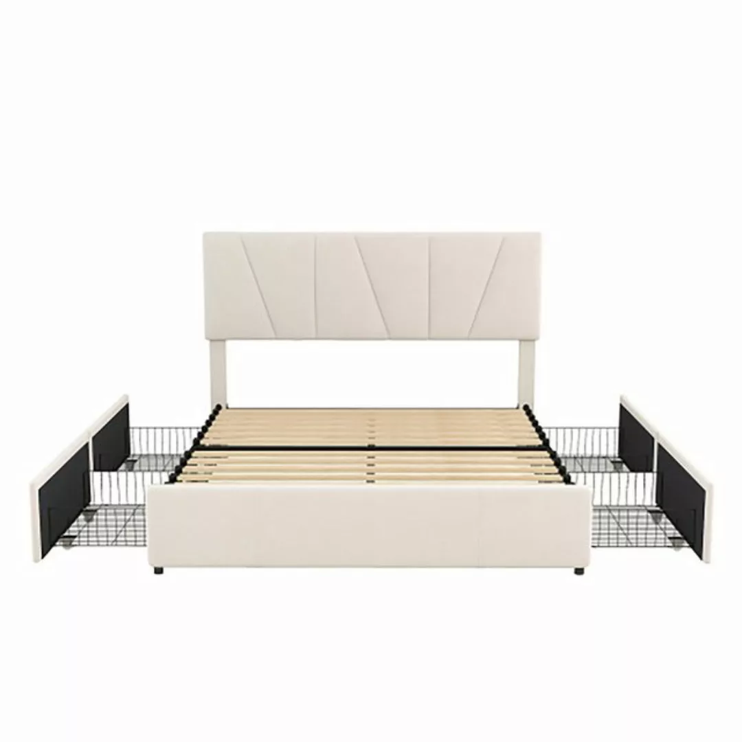 Celya Polsterbett Doppelbett Bettgestell 160x200cm Kingsize Polster Plattfo günstig online kaufen