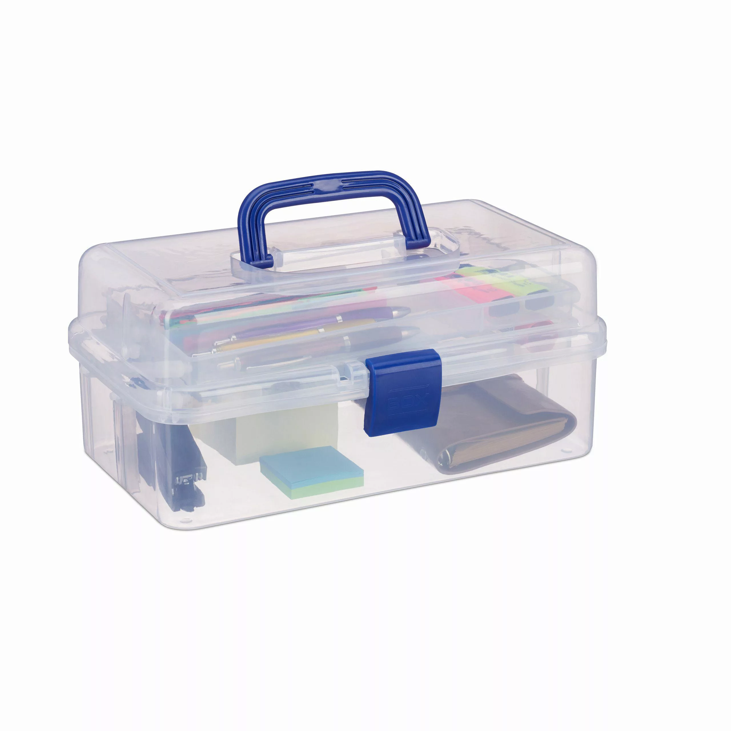 relaxdays Aufbewahrungsbox mit 9 Fäch, Blau günstig online kaufen
