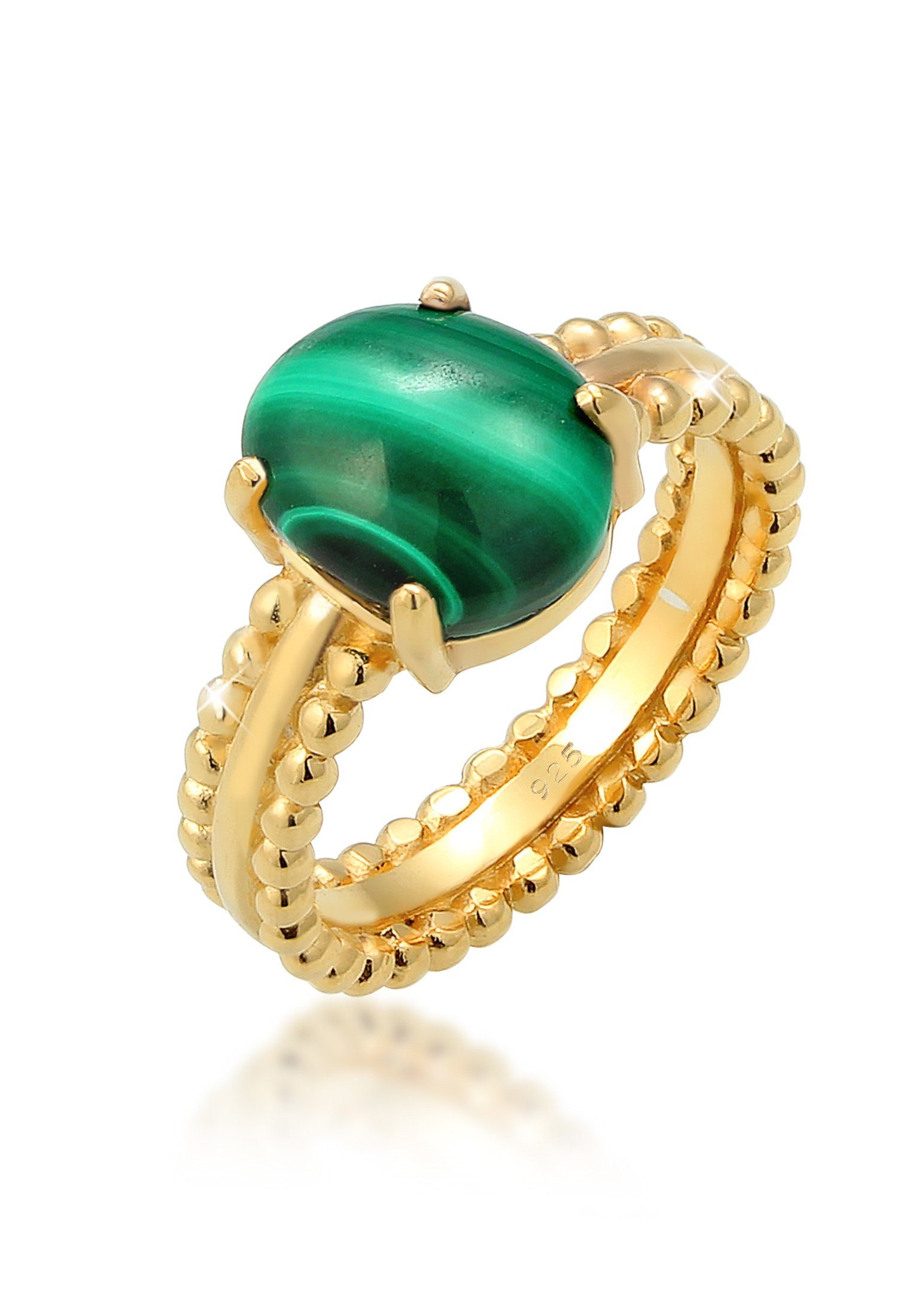 Elli Premium Fingerring Malachit Grün 925 günstig online kaufen