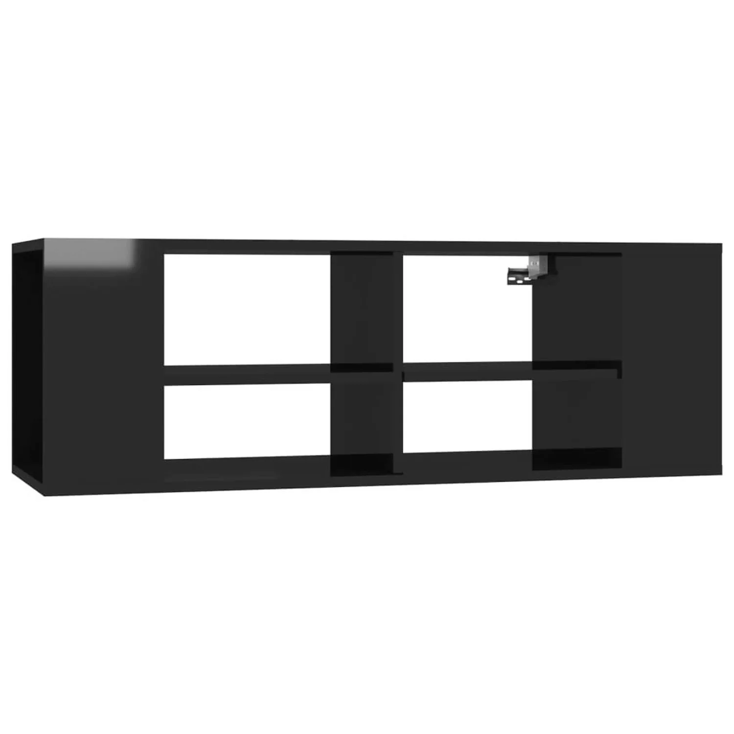 Tv-wandschrank Hochglanz-schwarz 102x35x35 Cm Spanplatte günstig online kaufen