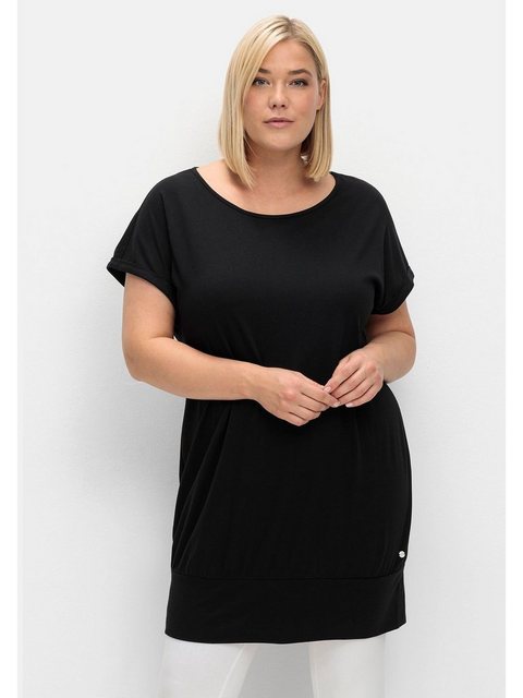 Sheego Longshirt "Große Größen", mit breitem Saumbündchen günstig online kaufen