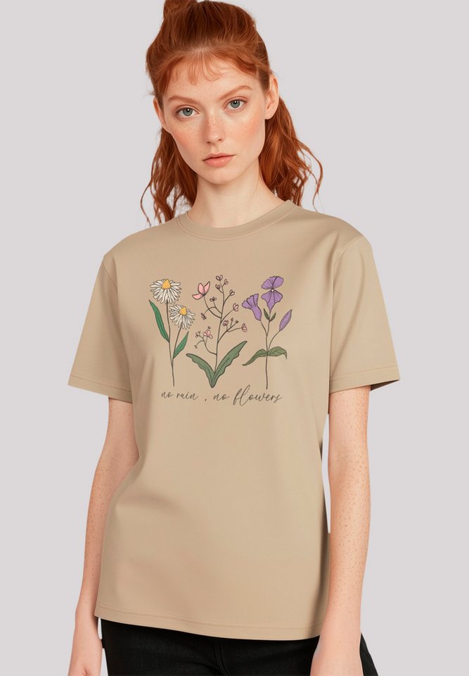 F4NT4STIC T-Shirt Blumen no rain no Blumens Premium Qualität günstig online kaufen