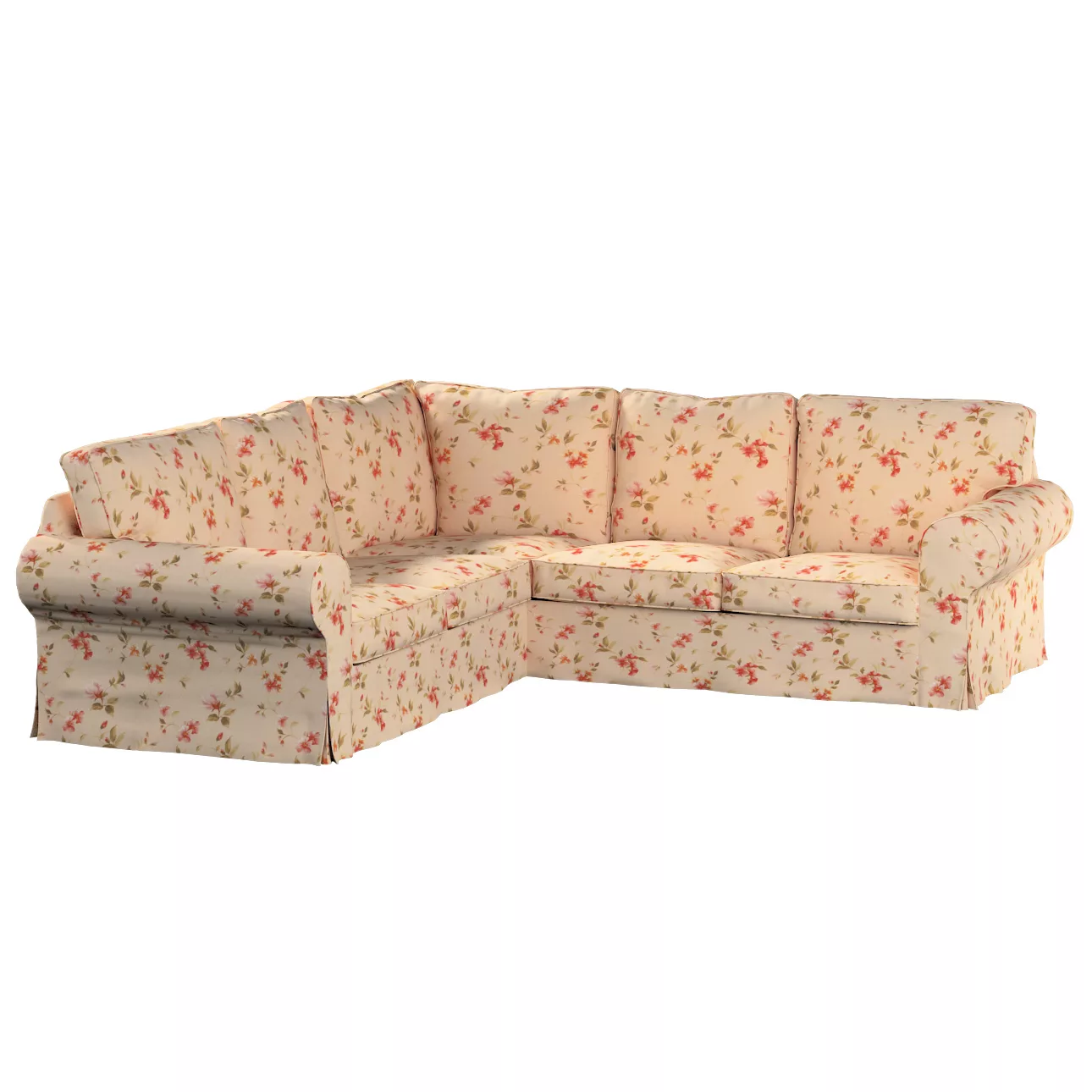 Bezug für Ektorp Ecksofa, creme-rosa, Sofahusse für Ektorp Ecksofa, Londres günstig online kaufen