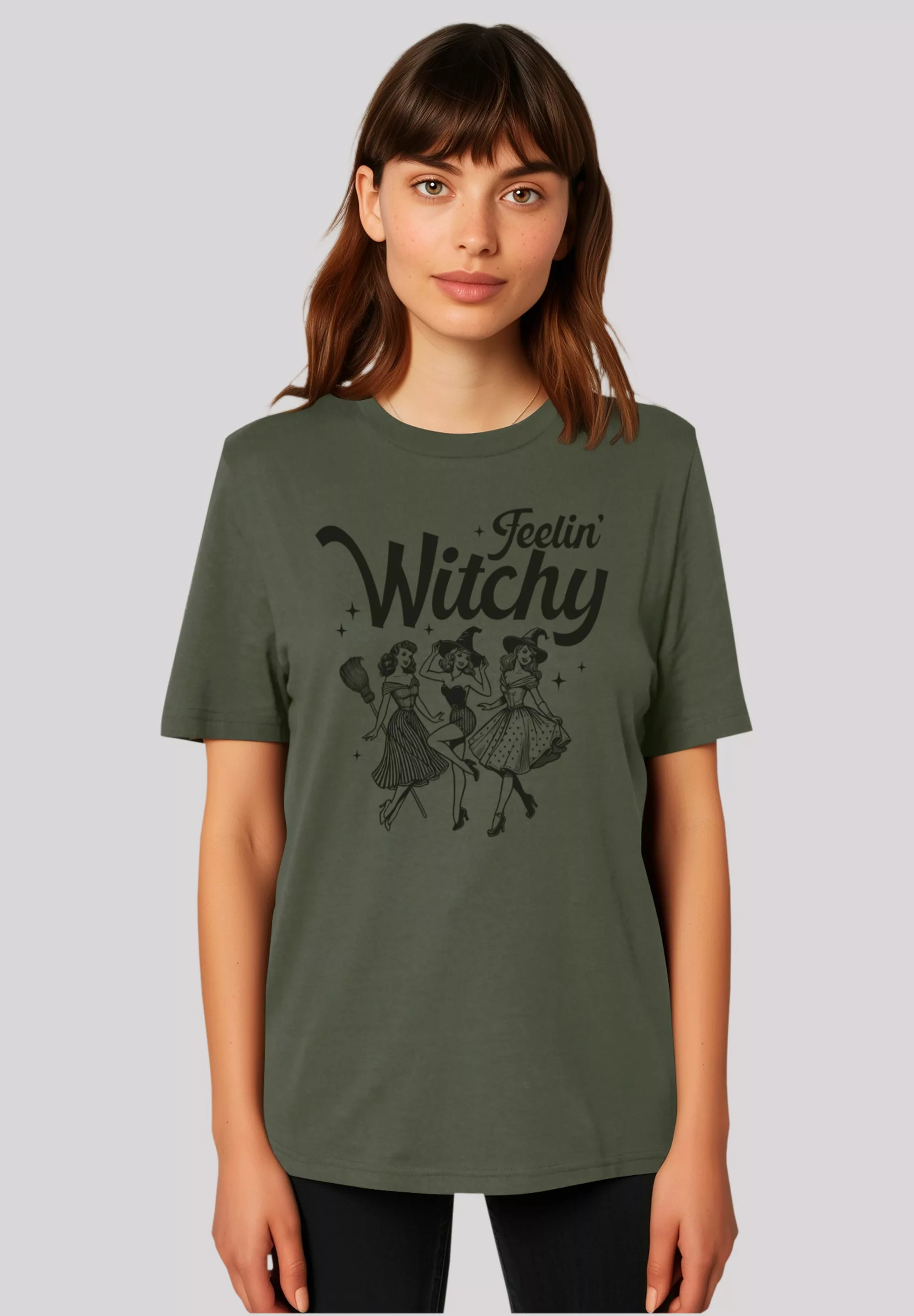 F4NT4STIC T-Shirt "Halloween Witch feelin witchy", Premium Qualität, Hallow günstig online kaufen