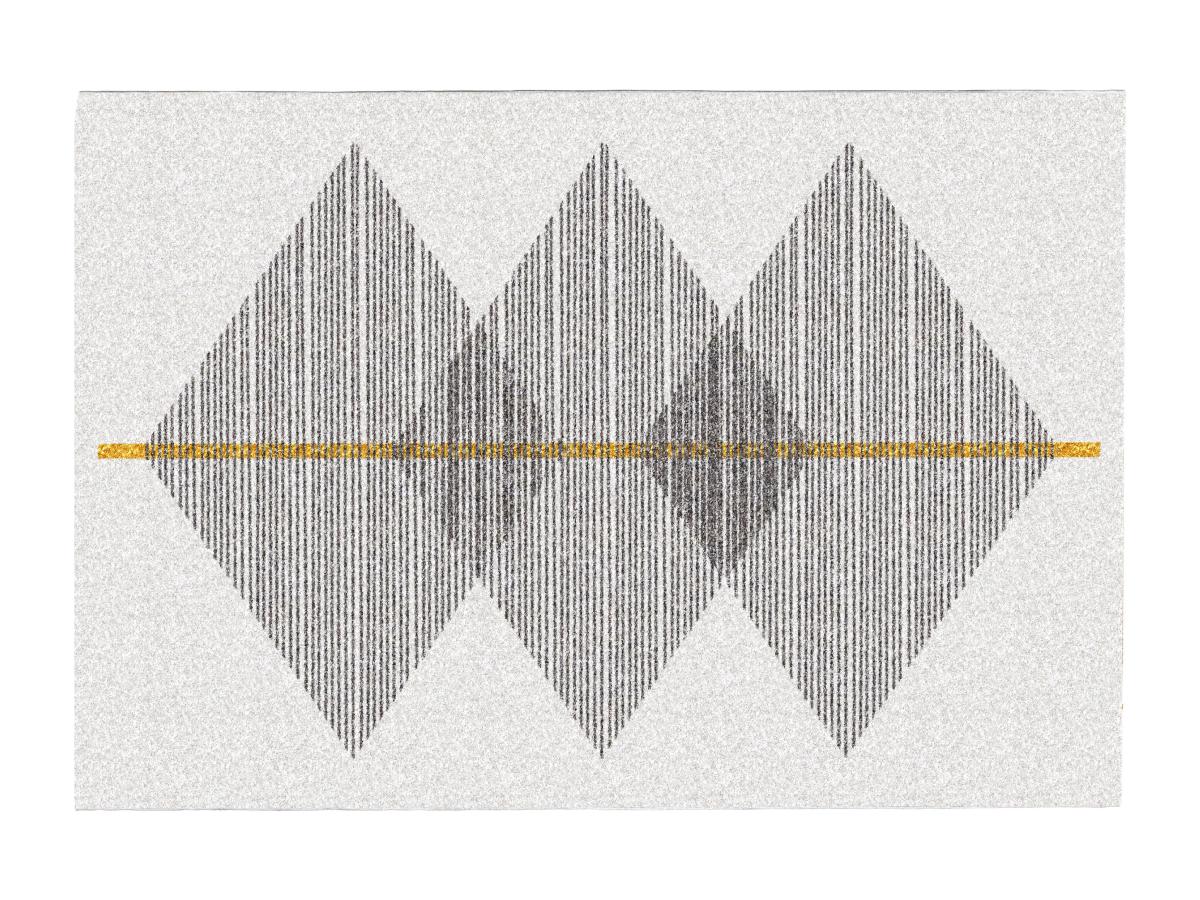 Teppich mit geometrischen Formen - 200 x 290 cm - Weiß & Grau - NIMIRIA günstig online kaufen